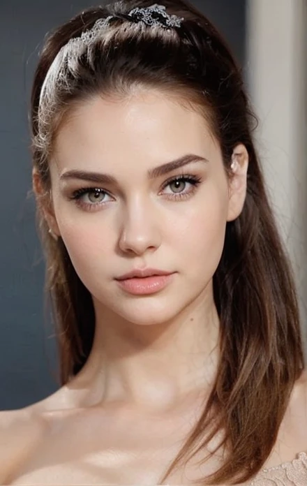 Beautiful women, big boob's, brown hair, thin lips, hollow chics, perfect jawline, white skin