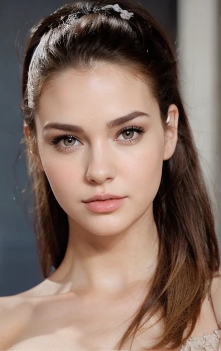 Beautiful women, big boob's, brown hair, thin lips, hollow chics, perfect jawline, white skin