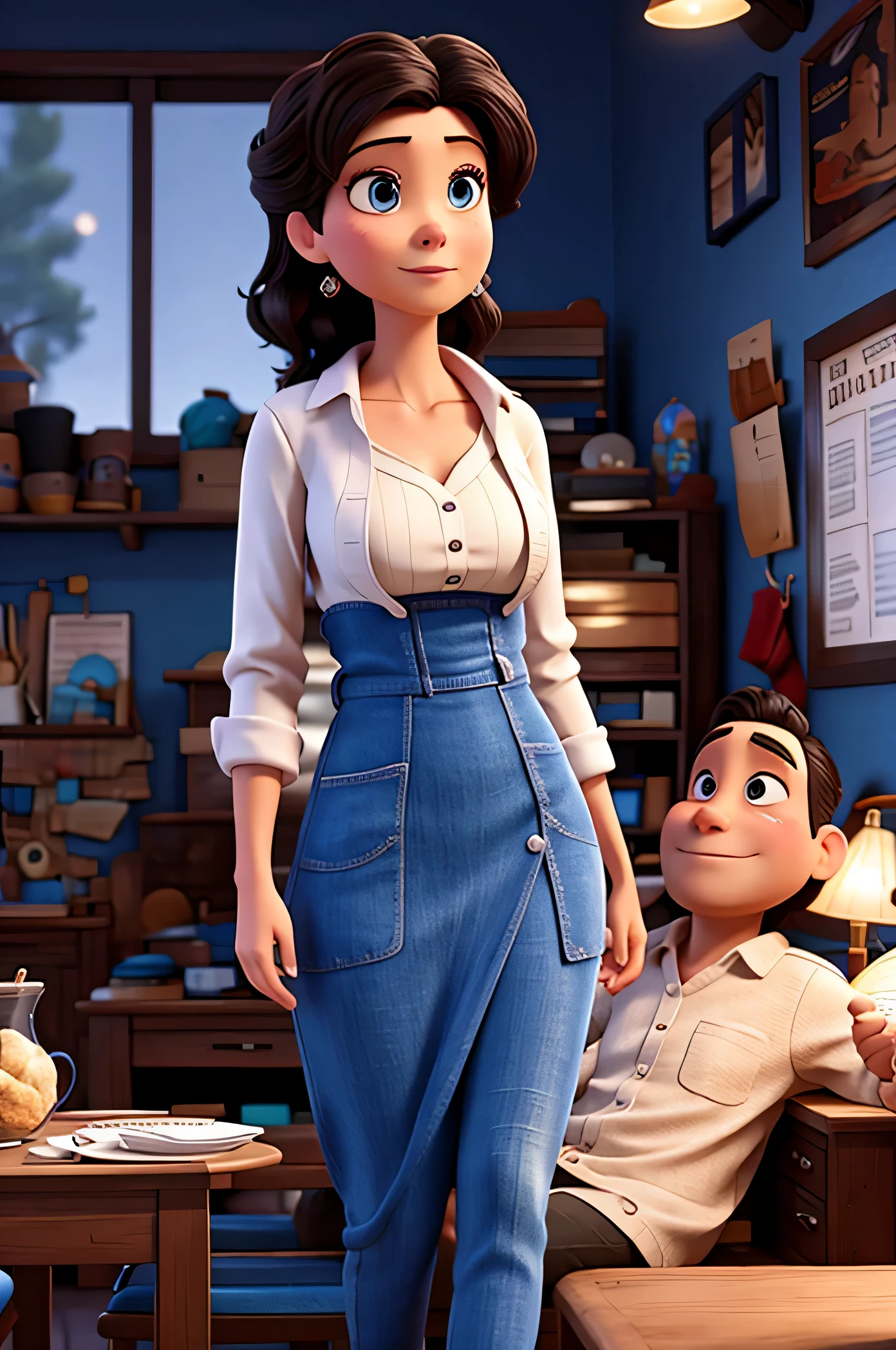 pixar mom, hot woman, mature lady, casually dressed, ultra high detail
