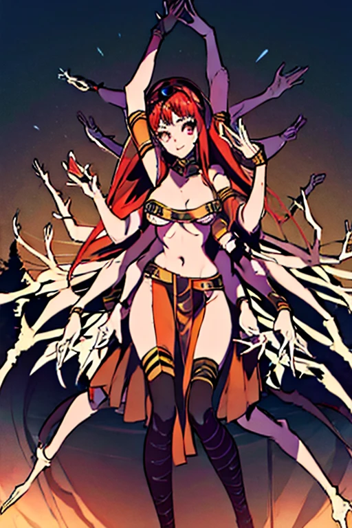 Arachne futaba naked with eight legs and six arms