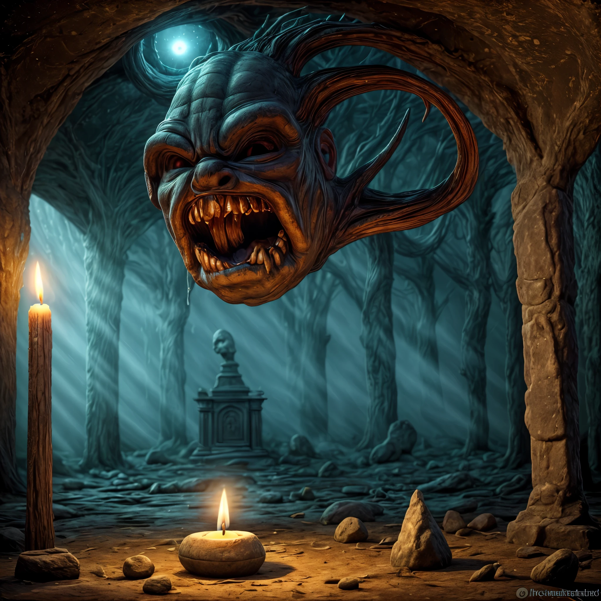 (best quality,4k,8k,highres,masterpiece:1.2),ultra-detailed,(realistic,photorealistic,photo-realistic:1.37),creepy, mysterious, ancient relic armor, floating above an altar, in a slime and vine-filled blasphemous cathedral of Alien origins, moonlight spills in from an opening in the ceiling, evil lives, dark shadows, eerie atmosphere, haunting presence, supernatural aura, ominous energy, gothic architecture, menacing sculptures, foggy mist, eerie silence, ancient inscriptions, arcane symbols, flickering candles, ethereal glow, spectral figures, otherworldly whispers, unknown language, hidden treasure, foreboding presence, shrouded in mystery, eerie reflections, eerie echo, tense anticipation, macabre beauty, chilling ambience, ancient magic, mythical power.