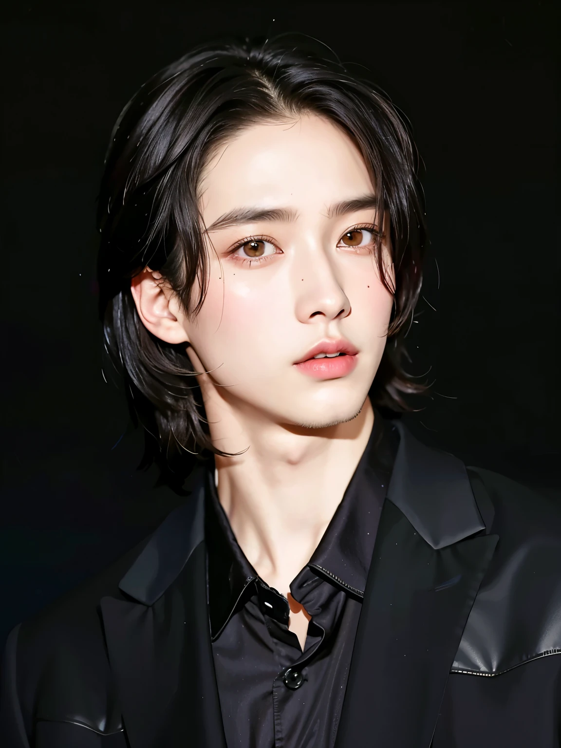 Imagen de un hombre con chaqueta negra y corbata, Cai Xukun, Jung Jaehyun, Jinyoung Shin, Hyung Tae, Yanjun Chengt, beautiful androgynous prince, Hong June Hyung, young wan angel, Lu ji, Artista coreano, delicate androgynous prince, Sha Xi, Shin Jeongho, Jaeyeon Nam, Wan adorable cara coreana