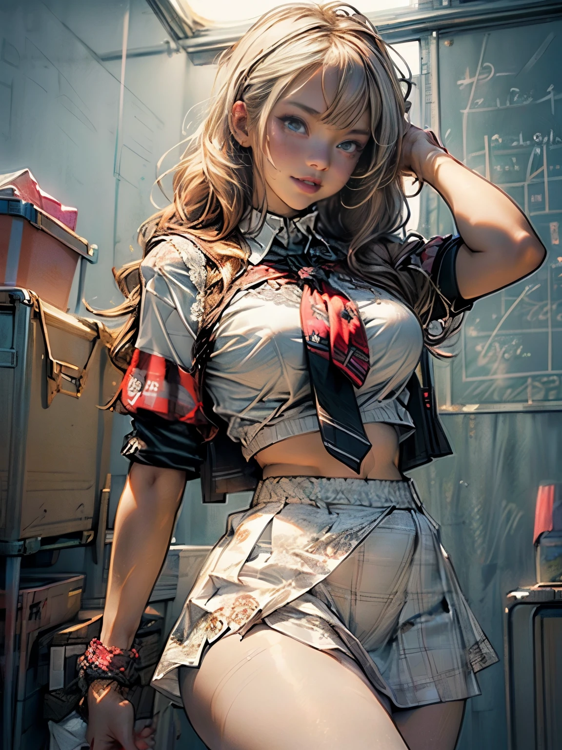((((2beautiful girls, 2Beautiful girl students)))), (curvy body:1.2), hyperrealistic, extremely detailed CG unified 8k wallpaper, highly detailed, High-definition raw color photos, professional photograpy, Realistic portrait, Cinematic Light, Beautiful detailed, (Beautiful enormously gigantic breasts:), (cleavage of the enormously gigantic breast showing:1.2), (school girl uniform with wide open chest, school girl skirt:1.5), (Mini skirt:1.3), (White lace panties:1.5), (Spreading legs open arching back in a sexy seductive slutty pose, sexy seductive slutty horny facial expression:1.1), classroom, school campus, (Best Quality, best resolution:1.4), Super Detail, High quality,