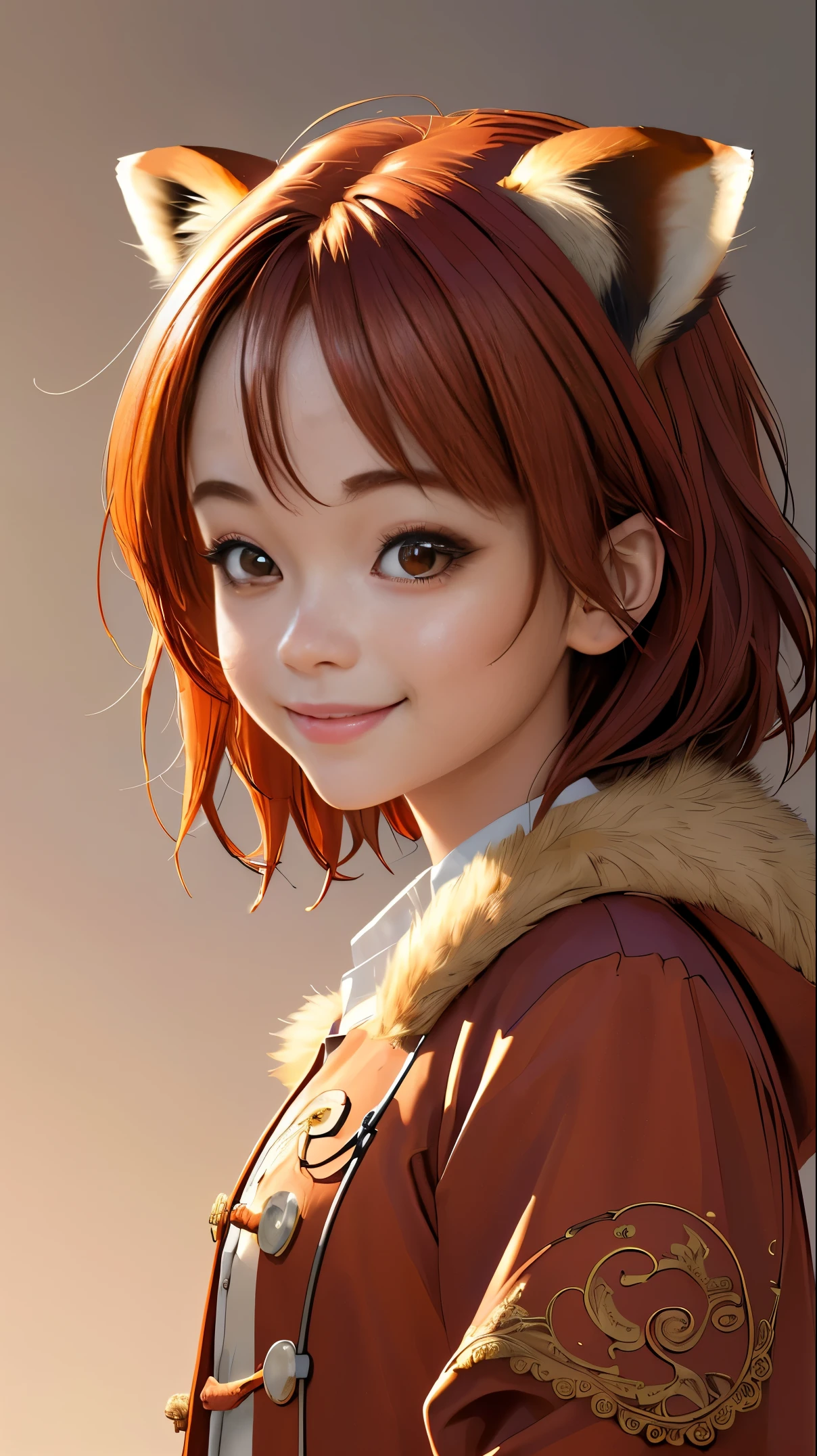 (Masterpiece, Best Quality, Very Detailed CG, Intricate Details: 1.2), 8k Wallpaper, Masterpiece, Best Quality, Award-Limited, High Quality, Super Detail, High Detail, Textured Skin, Cute, UHD, Anatomically Correct, Pixar Style, (A Cute Red Panda Wearing Doctor's Coat: 1.2), Doctor, Happy Sweet Smile. Fairy tale, bright colors, natural light, facial focus, simple background