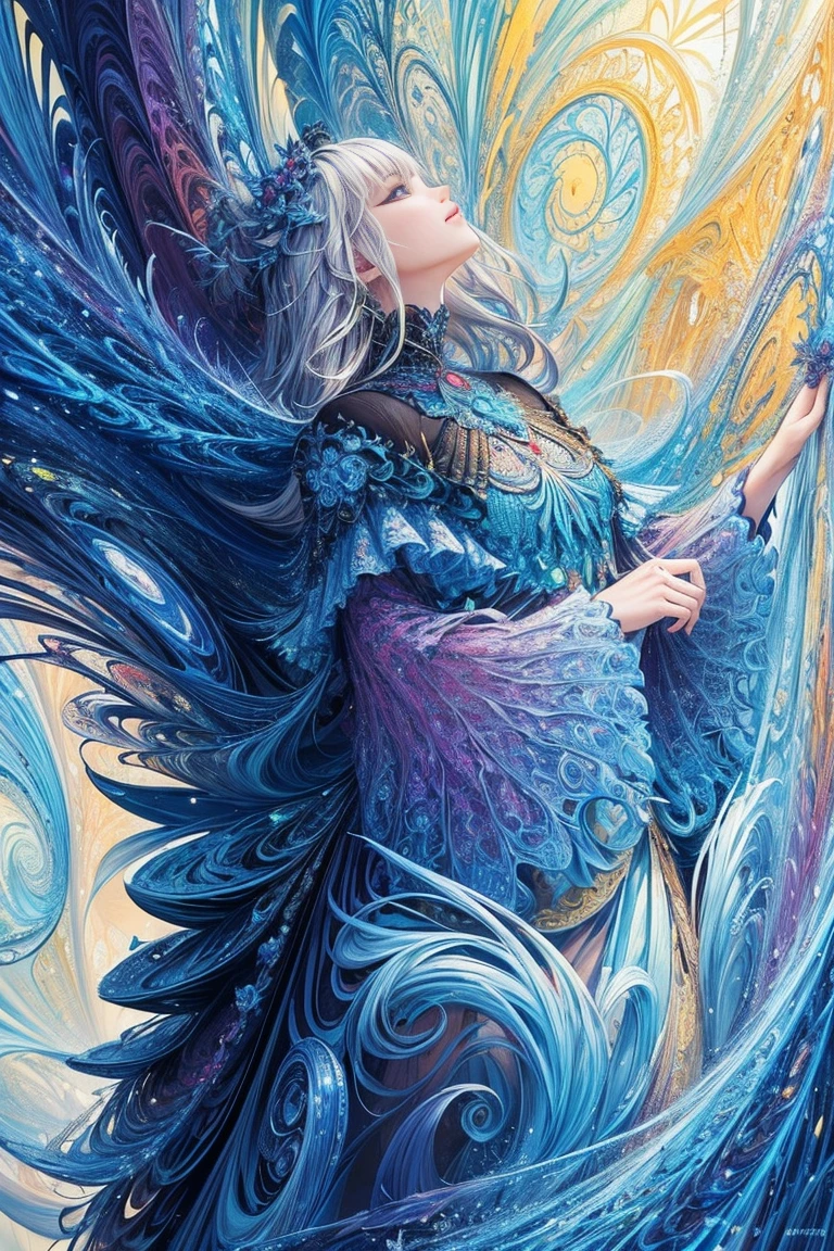 (masterpiece, top quality, best quality, official art, beautiful and aesthetic:1.2), (1girl), extreme detailed,(fractal art:1.3),colorful,highest detailed