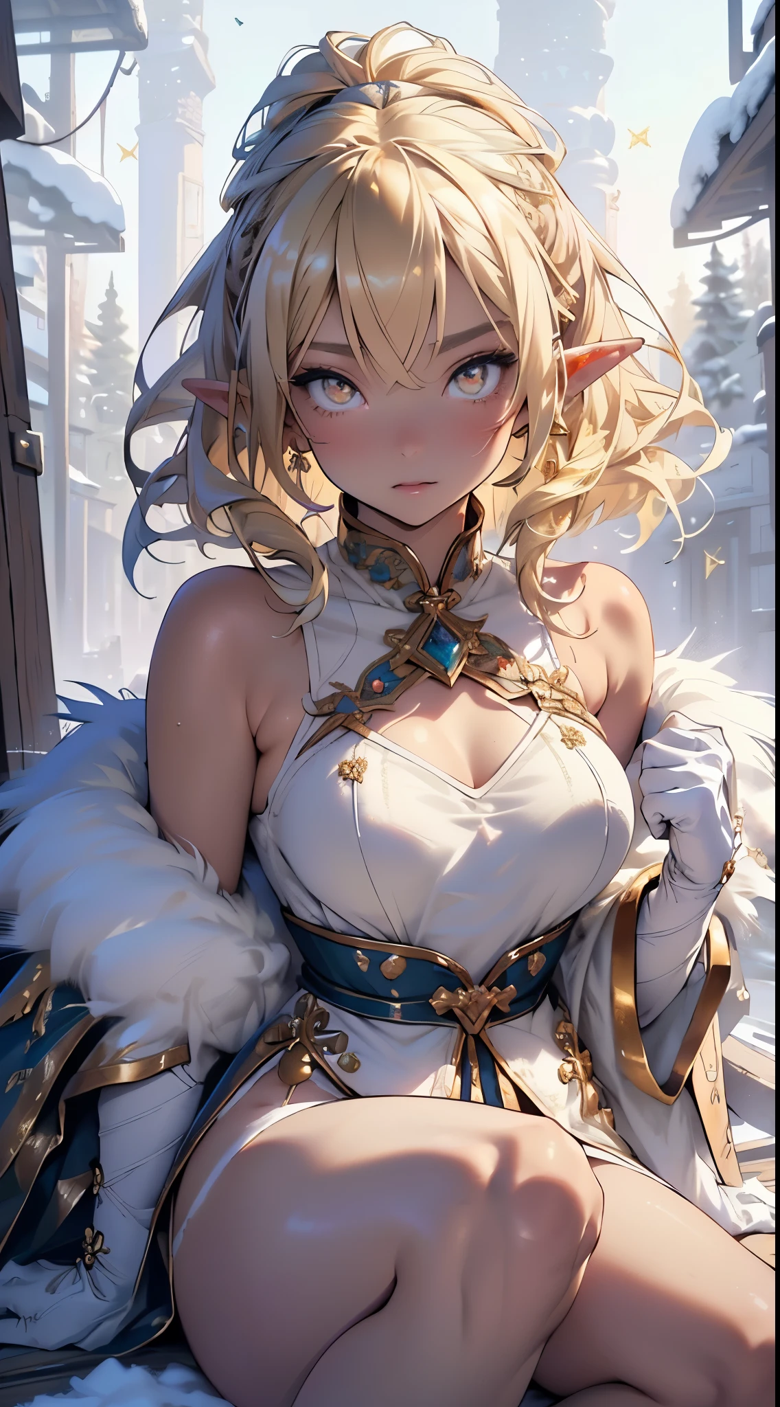 cute loli elf,(((little loli,tiny little body,little))),(((6 years old))),((anime elf loli with extremely cute and beautiful blonde hair)), (((elf))), (((elf ears))),

(((flat chest))),((((blonde hair:1.35,messy blonde hair,colored inner hair,ear breathing)))),(((gold_eyes:1.3))),intricate eyes,beautiful detailed eyes,symmetrical eyes,big eyes:1.5,(((lustrous skin:1.5,bright skin: 1.5,skin tanned,shiny skin,very shiny skin,shiny body,plastic glitter skin,exaggerated shiny skin,illuminated skin))),(delicate detailed fingers,detailed body,(detailed face)),

cute,slutty,erotic,daring,((nsfw)),

zettai ryouiki,revealing clothing,show skin,(((Sexy ivory fur coat, ivory fur coat outfit, wearing a ivory fur coat:1.3,ivory winter coat))), ((ivory mini-skirt,ivory mini skirt with furry edge,visible thong straps)),((underpants strap)),(white gloves,ivory clothes,semi-naked,with little ivory clothing,((((furry edge clothing)))),(((intricate outfit,intricate clothes,embroidered outfit,ornate outfit,embroidered clothes,ornate clothes))),

(dynamic pose:1.0),embarrassed,(centered,scale to fit dimensions,Rule of thirds),

((snowy pine forest)),winter,scenery:1.25,((intricate scenery)),((snow forest background)),Christmas tree,

(Glossy winter ornaments),highres,sharp focus,(ultra detailed,extremely detailed),(photorealistic artwork:1.37),(extremely detailed CG unity 8k wallpaper),(((vibrant colors,vibrant theme))),(intricate),(masterpiece),(best quality),