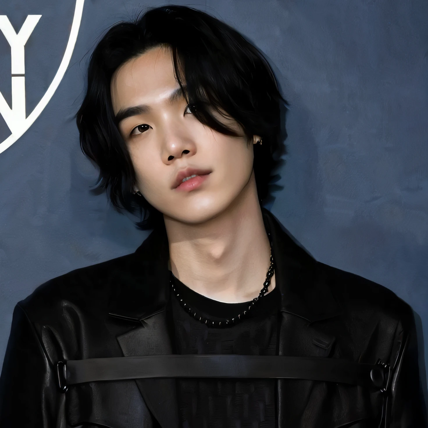 Imagen arafed de un hombre con una chaqueta de cuero negra., Hyung Tae, Yoongi de pelo negro, Taejune Kim, Jinyoung Shin, taken in the early 2020s, Hong June Hyung, Jung Jaehyun, Yan, Cai Xukun, Steven Jung, Hyung Tae kim, Retrato de Jossi de Blackpink, Seseon Yoon, JIA