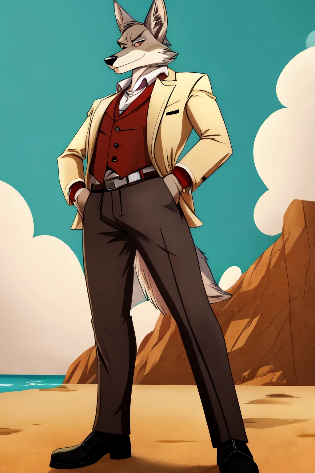 coyote smith from killer 7, wolf furry
