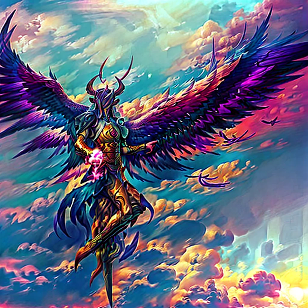 Purple and black dragon with wings flying in the sky, unreal engine render saint seiya, armor angle with wing, ffxiv heavensward, from xenoblade chronicles, huge feathery wings, Shadowbringers Cinematic, final fantasy 1 4 screenshot, aion, final fantasy 14 sharp, mech wings, from final fantasy, winged archer, wispy gigantic wings