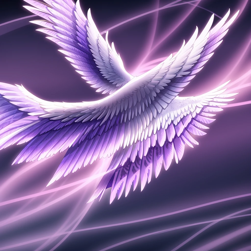 purple and white bird with wings flying in the sky, ''wallpaper of a phoenix resting, ''wallpaper of a phoenix, huge feathery wings, HD wallpaper, best anime 4k konachan wallpaper, wispy gigantic wings, 8k HD wallpaperjpeg artifact, 8 k HD wallpaperjpeg artifact, big white glowing wings