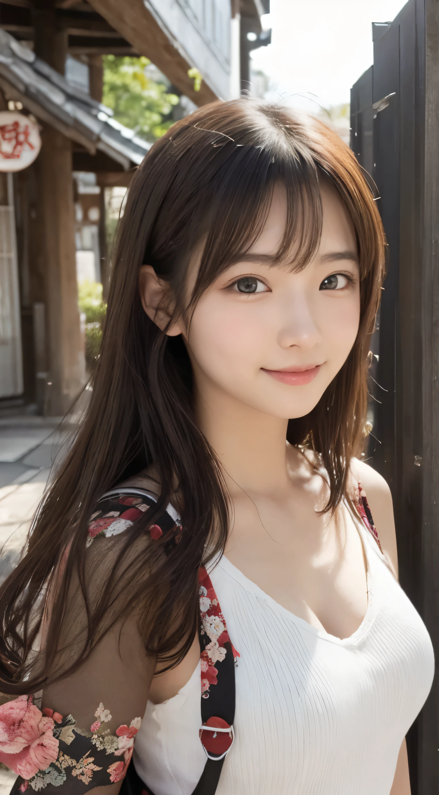 Japan beautiful girl、age19、A slight smil