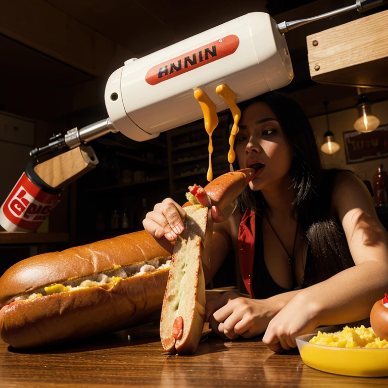 Fully automatic hotdog gun