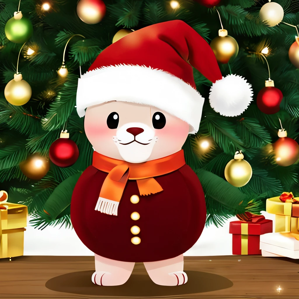 Christmas true seal cartoon