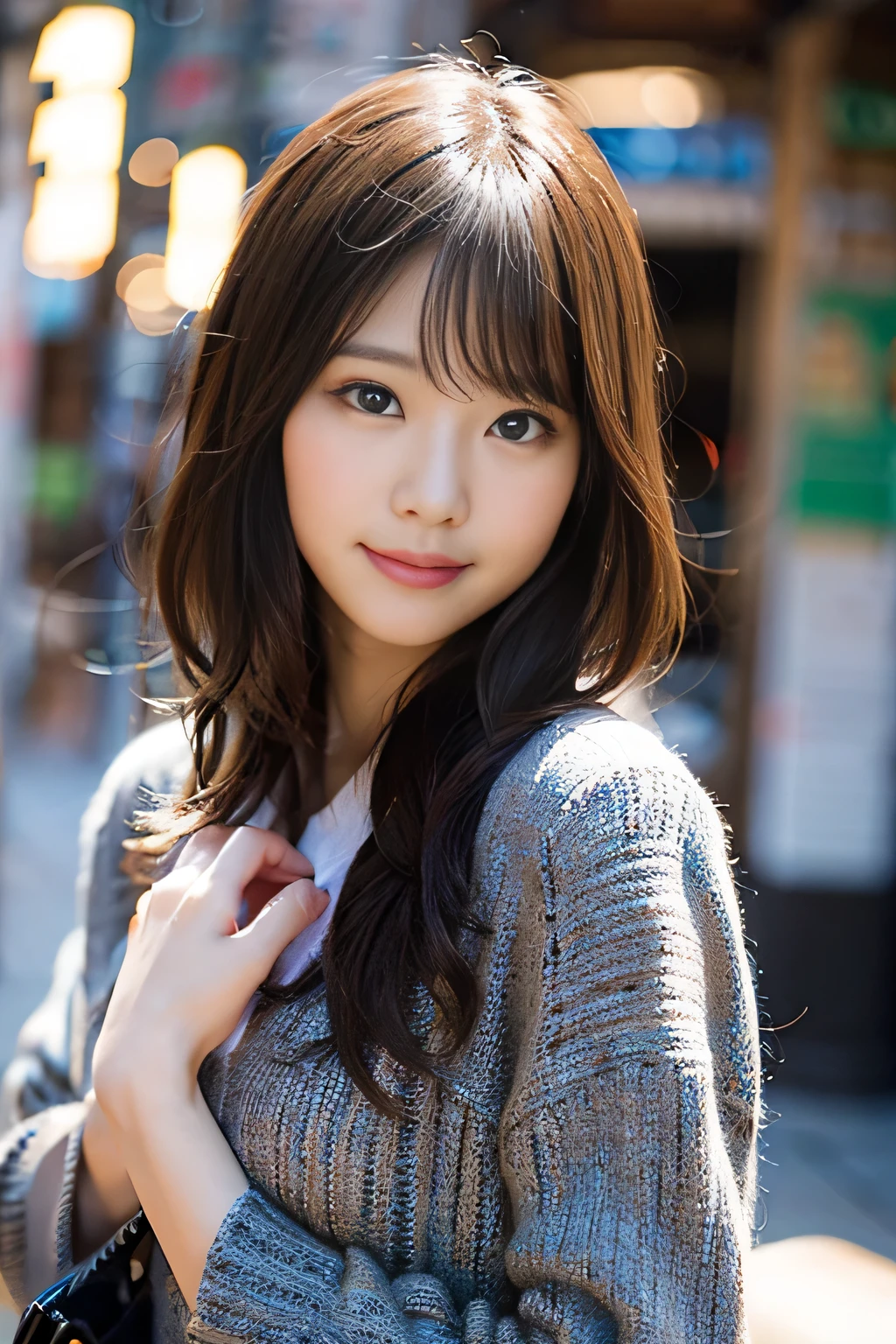 (8K、Raw photography、top-quality、​masterpiece:1.2)、(realisitic、Photorealsitic:1.37)、ultra-detailliert、超A high resolution、1人、see the beholder、beautifull detailed face、A smile、Constriction、(Slim waist) :1.3)、Beautiful detailed skin、Skin Texture、Floating hair、Professional Lighting、Whole human body、Longhaire、a blond、日本のUniversityの制服、high school giller suit、Bob Hair、University、Happy smile