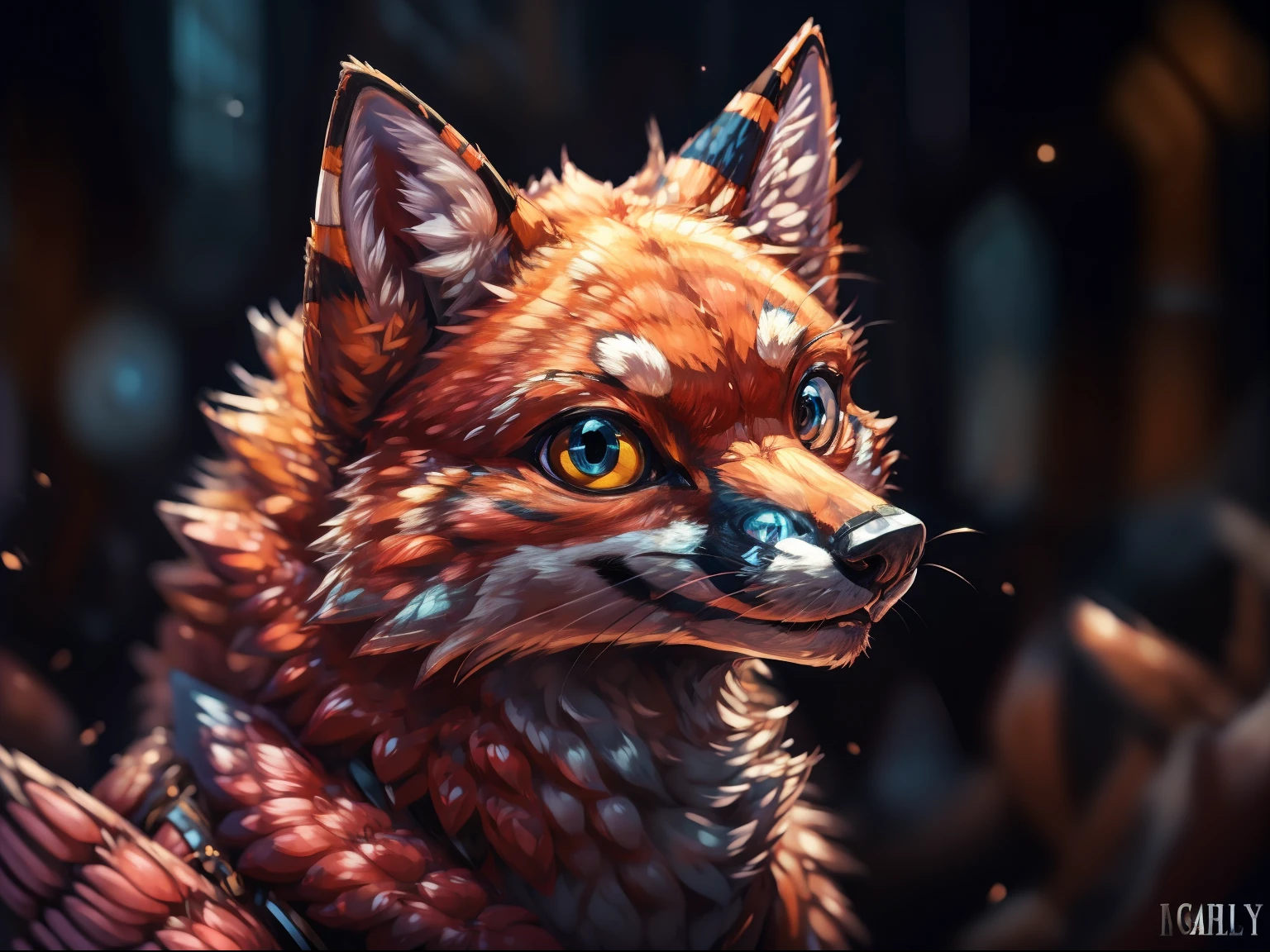 Fox staring at the camera, Highly detailed graffiti, in style of digital illustration, Digital painting highly detailed, Digital Art. ighly detailed, high quality digital painting, very detailed digital art, digital-painting style