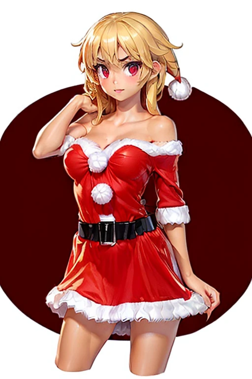gran calidad ++ Extremely detailed high resolution, very aesthetic, ojos expresivos, (((Cara perfecta))), (((face symmetrical))), ((good anatomy)), (((manos perfectas))), (((8k))), UHD, Fondo de pantalla HD, (((alta calidra detallada, (((1girl))), Gilgamesh \(destino\), Genderswap, ((((cuerpo completo)))), (((senos medianos))), (((hombros estrechos))), (((cintura estrecha))), (((sntdrs))), (((red santa dress))), (((usando un atuendo de Santa Claus con+sosteniendo una bolsa de regalo))),