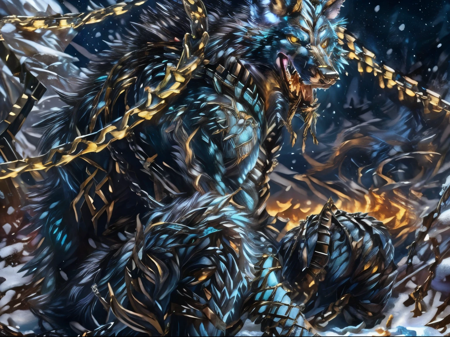 (best quality,4k,8k,highres,masterpiece:1.2),ultra-detailed,(realistic,photorealistic,photo-realistic:1.37),Qinglong, the holy dragon god of mountains and seas,(pencil sketch:detailed,portraits),(punk style,dark:0.9,vibrant:1.1),(mountains, dark, fire, blood moon), intense moonlight, aged paper texture, meticulous shading, intricate linework, large dragon red eye, sharp fangs, scales reflecting light, feathers, ornate red horns, (piercings), windswept mane, majestic aura, rugged mountain peaks, rolling wind waves, stormy clouds, crumbling ruins, ancient temple, mystical symbols, vibrant color palette, contrasting shades of red and white scales, color combinations, dramatic lighting effects.