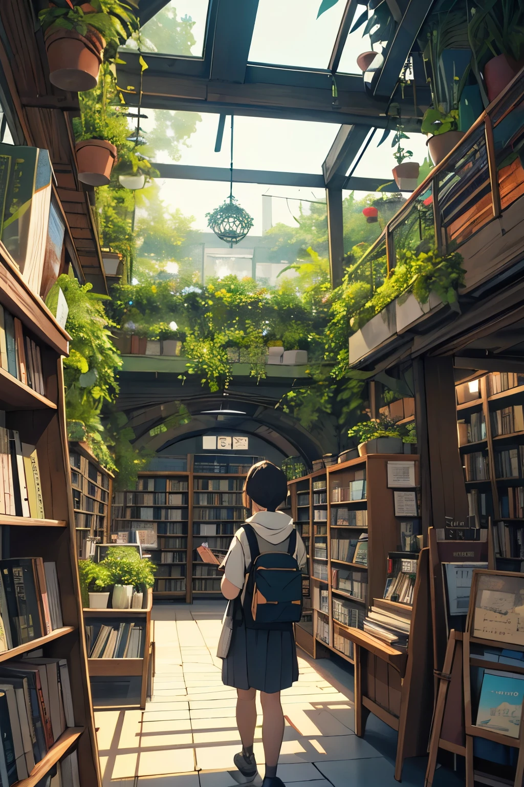high-level image quality、Book cover、bookstore、houseplant