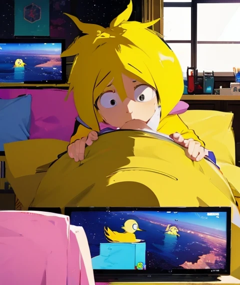 Imagine Dream: Kenny McCormick and Butters Stotch watching See Duck Movie and All Space Monster, by Guillaume Parker and Matt Stone