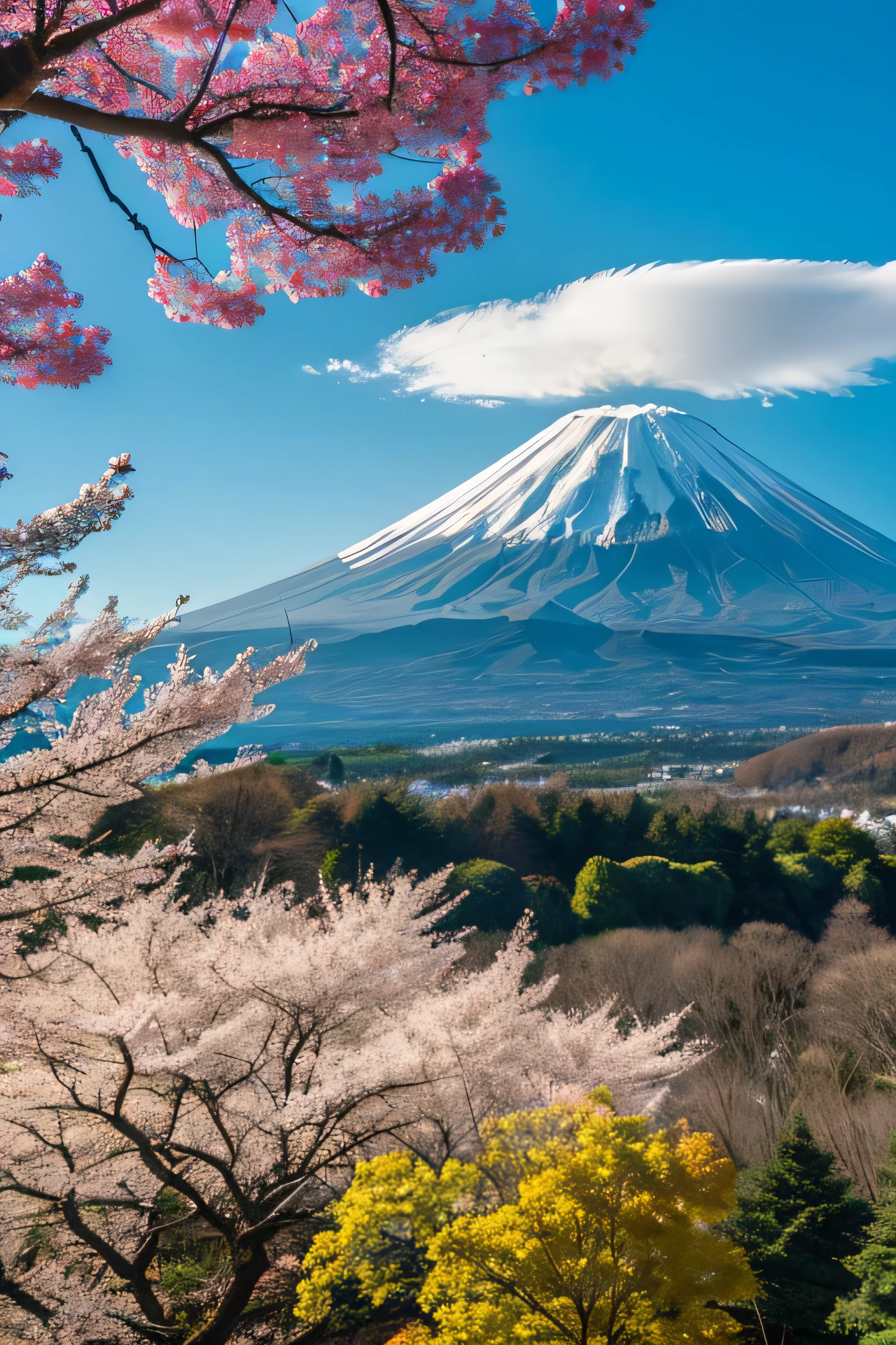 Mt fuji Yamanashi Prefecture side majestic view