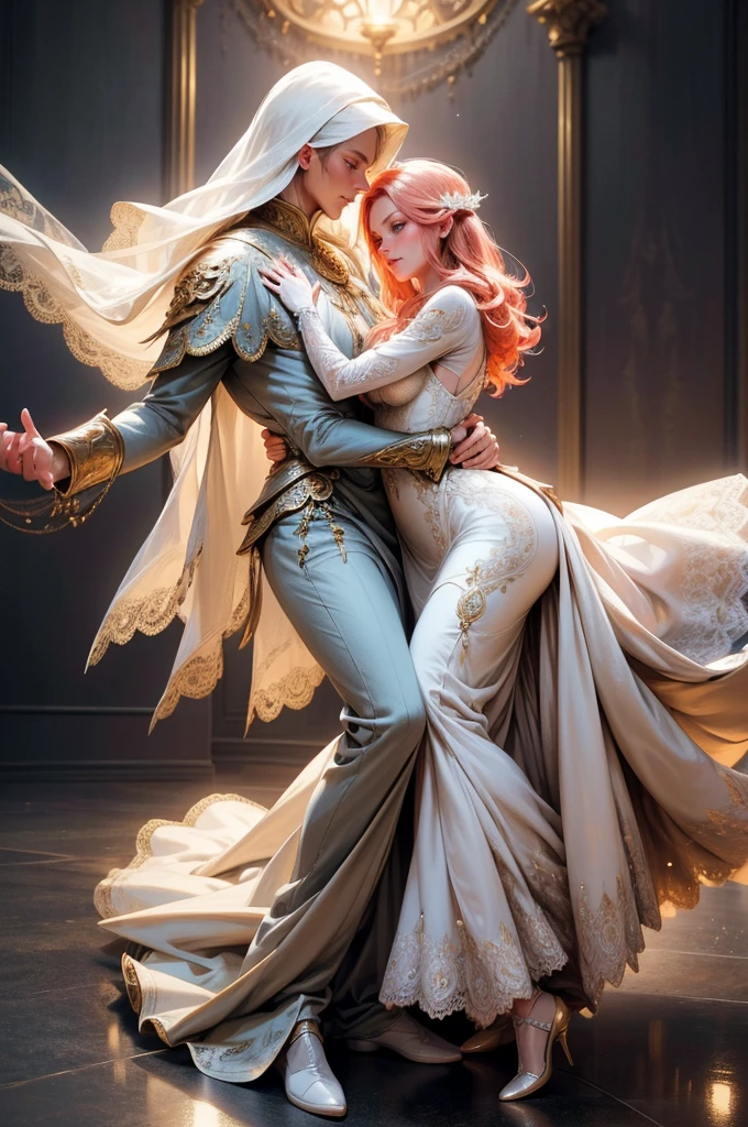 {-erro_de_anatomia:1.0}(best quality,4k,8k,highres,masterpiece:1.2), ultra-detailed, (realistic,photorealistic,photo-realistic:1.37), mature milf, illyasviel von einzbern, redhead hair, full body, vibrant colors, glowing skin, mesmerizing eyes, elegant pose, enchanting background, delicate lace dress, surreal lighting, ethereal atmosphere, mystical aura, intricate details, artistic medium, digital illustration, fantasy, anime, dancing litghtly
