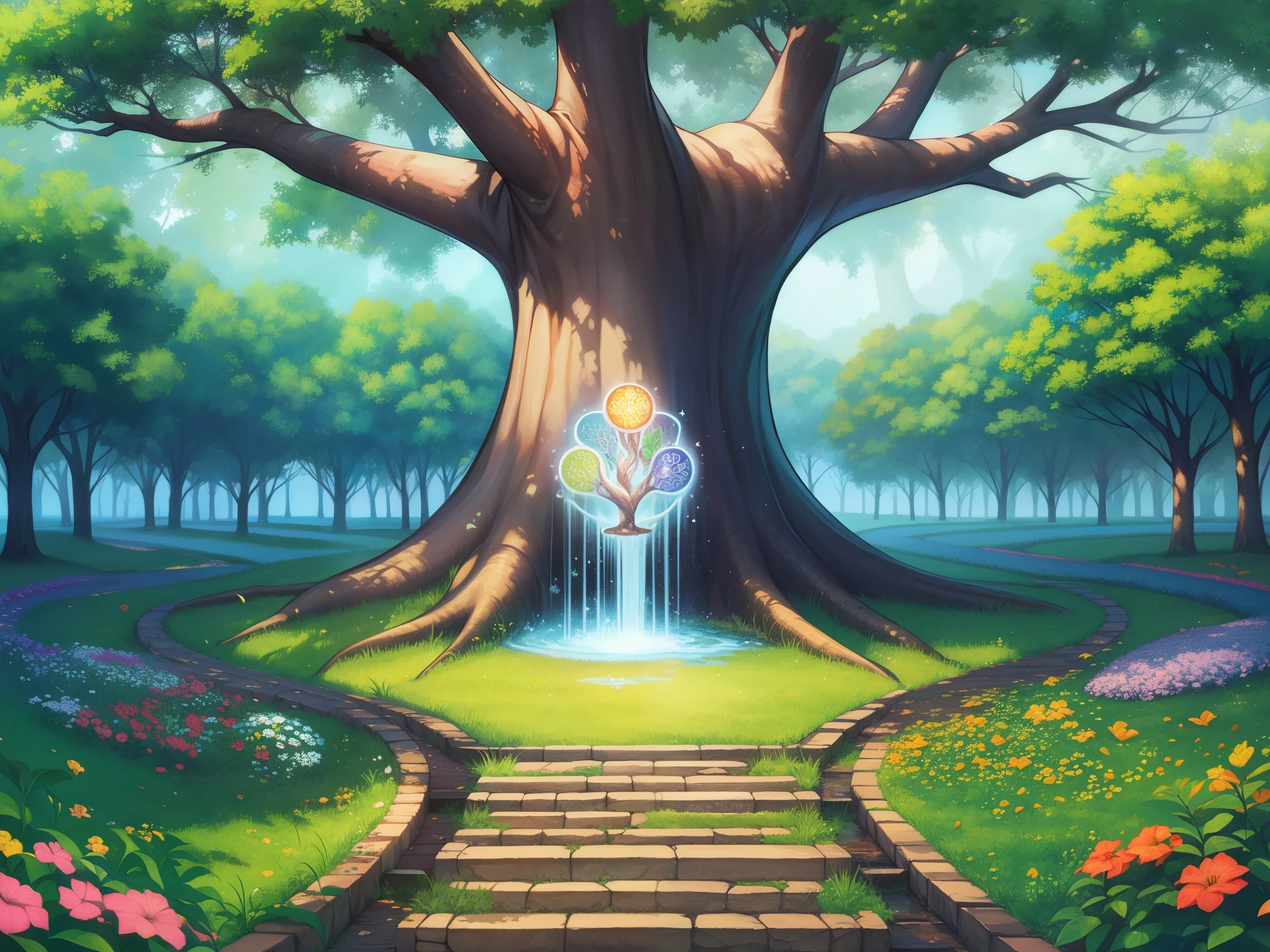 top-quality、Masterpiece、detaileds、Old Testament、The Tree of Life、Sephirotの樹、The Tree of Life（Seimei noki、english: Tree of Life）ha、Old Testamentの創世記（Chapter 2 verse 9 et seq.）The tree planted in the center of the Garden of Eden in。Also translated as tree of life。The Tree of Lifeの実を食べると、said to have eternal life。 Old Testamentにおいて神がアダムとエバをエデンの園から追放した理由ha、The man who ate the fruit of the tree of knowledge、The Tree of Lifeの実までも食べて永遠に生きる事がないようにするためであったとされる[3]。 Jewish mystical thought、カバラでha神による天地創造の象徴を10の円と22の直線で図式化した。その図haSephirot（hebrew: ‎、english: Sefirot、Sephirothic Tree）もしくhaThe Tree of Life（english: Tree of Life）It was called。Sephirot（hebrew: ‎、english: Sefirot）ha、Jewish mystical thoughtカバラにおいて、10 Sephiras and 22 Paths（paths）A symbol of the creation of the world as illustrated by。2nd century scripture『book of formation』The creation of the world described by、13th century literature『Zohar』symbolized in、studied by Kabbalists such as Joseph Gikatila。 Western magic since modern times、特に黄金の夜明け団などでhaタロットカードと結びつけて研究が行われた。Sephirotの成り立ちhaユダヤ教のThe Tree of Lifeとha異なるものであるが、There is also the idea that these two are the same thing.[8]。