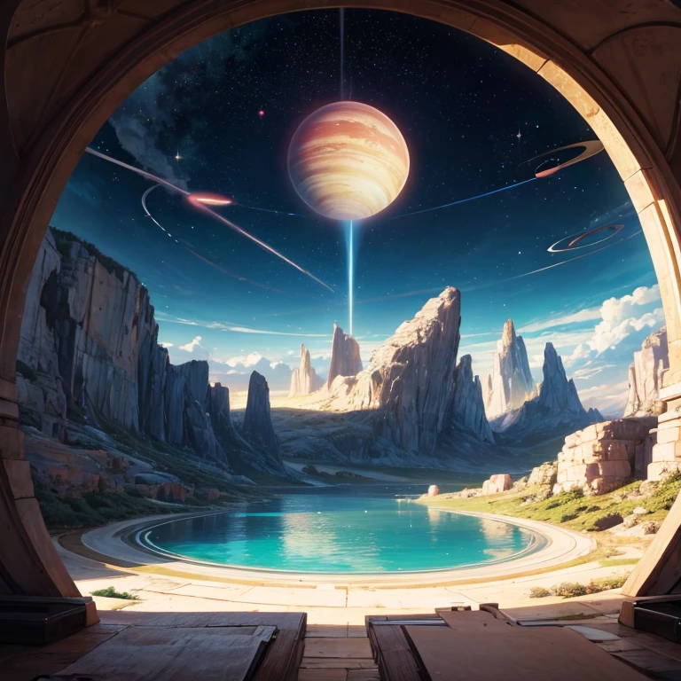 Daylight Landscape With A Alot of Planets