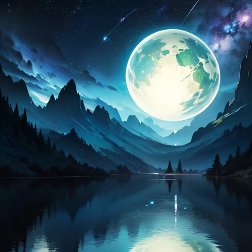 faint bluish-green orb resting peacefully against the backdrop of utter blackness. The sphere appears tiny, almost indistinguishable from other celestial bodies scattered throughout the vast expanse of space. The colors themselves are soft and dreamlike, evocative of tranquil waters reflecting the sky above. Despite its diminutive size, this enigmatic orb exudes an air of quiet reverence, drawing the viewer into a contemplative mood. Whether gazing upon it through a lens or simply allowing the mind's eye to dwell upon its mysteries, the spellbinding spectacle leaves a lingering sense of wonder and awe. And even as the beholder tries to comprehend the true meaning behind this mystifying vision, they remain acutely aware that they have been witness to something truly extraordinary - a brief moment in time when the veils separating science, art, and philosophy seem to blur into a single, transcendent reality.