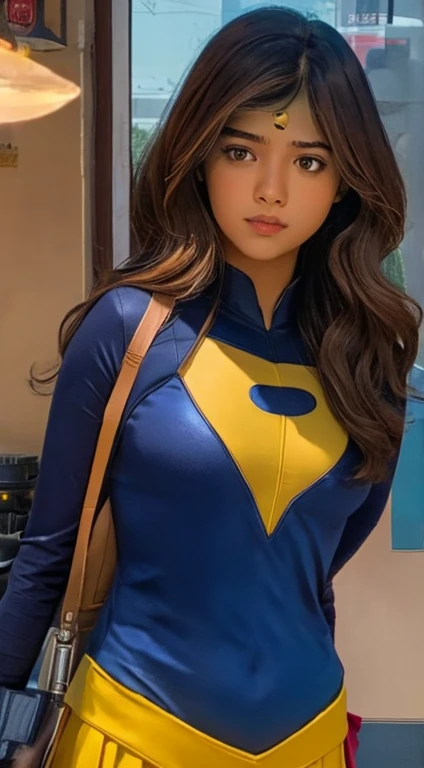 The Marvels、Ms. Marvel、Kamala Khan、hi-school girl、年轻、Pakistani、hero、high-level image quality、hightquality、4k