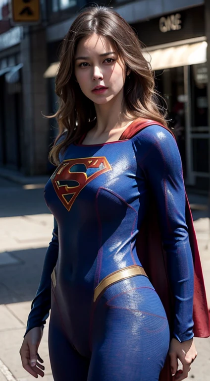 half-length,1girl,(Perfect figure,be tall and slim),solo,standing,(outdoor:1),sky,Focus on the face,Beautiful face,Detailed delicate young face,supergirl, (Super girl suit:1.5),Jumpsuit,(huge breasts,Big tits,Big breasts:1.3),thigh gap,camel toe
realistic style,vivid picture,masterpiece, (best quality:1.2),ultra-detailed,realistic,High definition,High quality,Cinematic Light,Ray tracing,ultra high res,UHD,(photorealistic:1.5),intricate details,detailed texture,finely detailed,High quality shadow