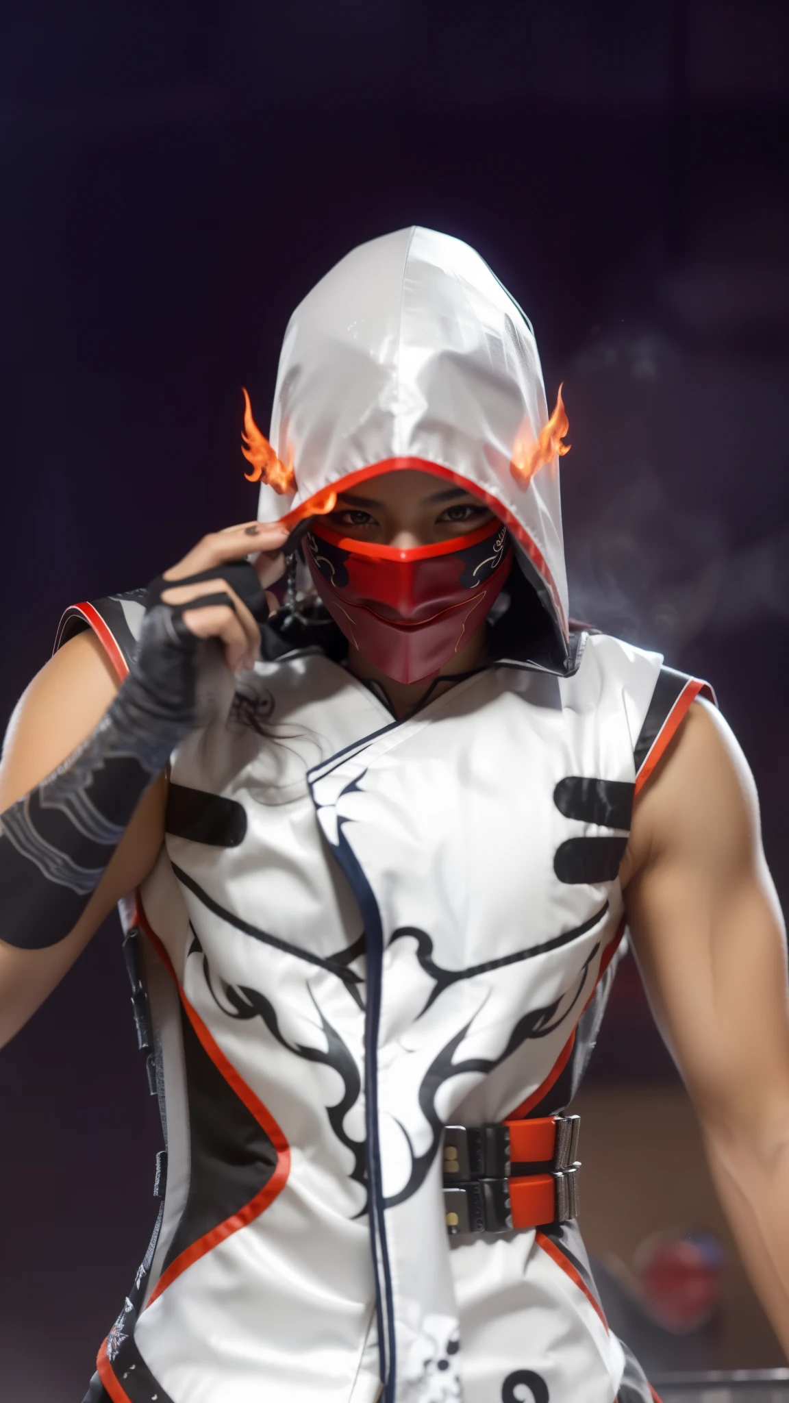 Ninja, samurai ,fiery eyes