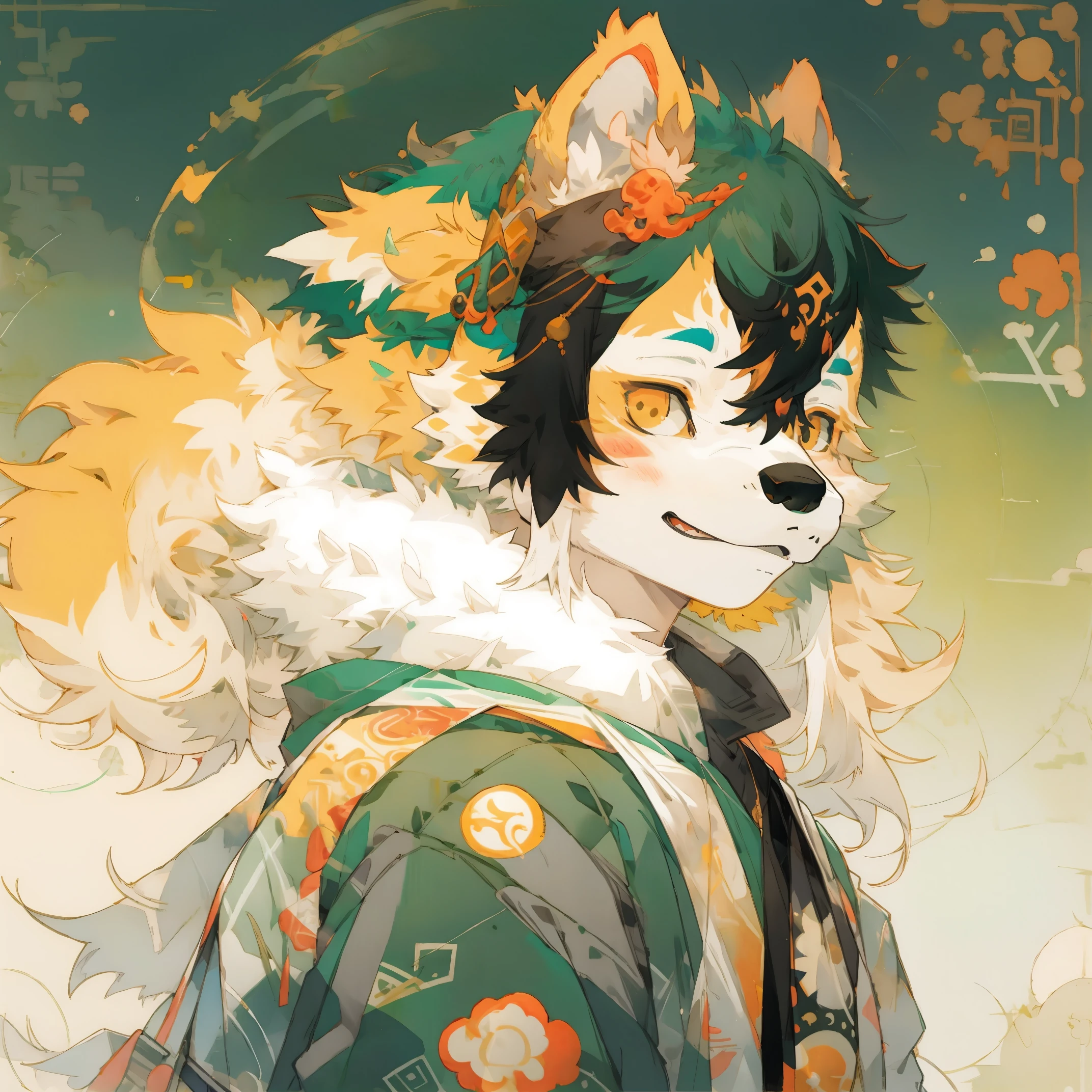 top quality, best quality, poster, rzminjourney, vector-art, High-quality illustrations by Victo Ngai, masterpiece(kemono, furry anthro)logo mark, round,