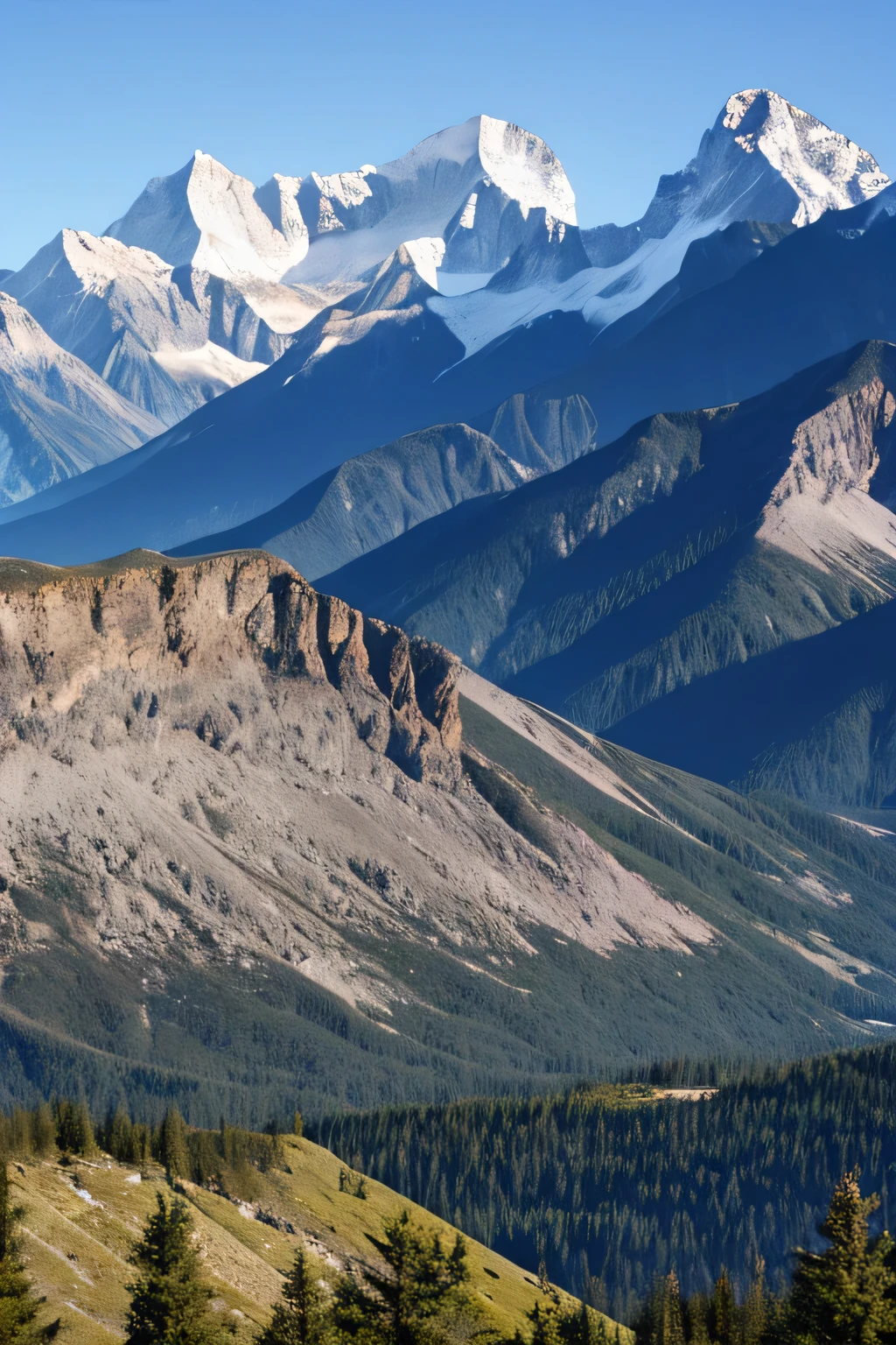 Mountain peaks sparkle in the sun,Like a bright pearl inlaid on the earth