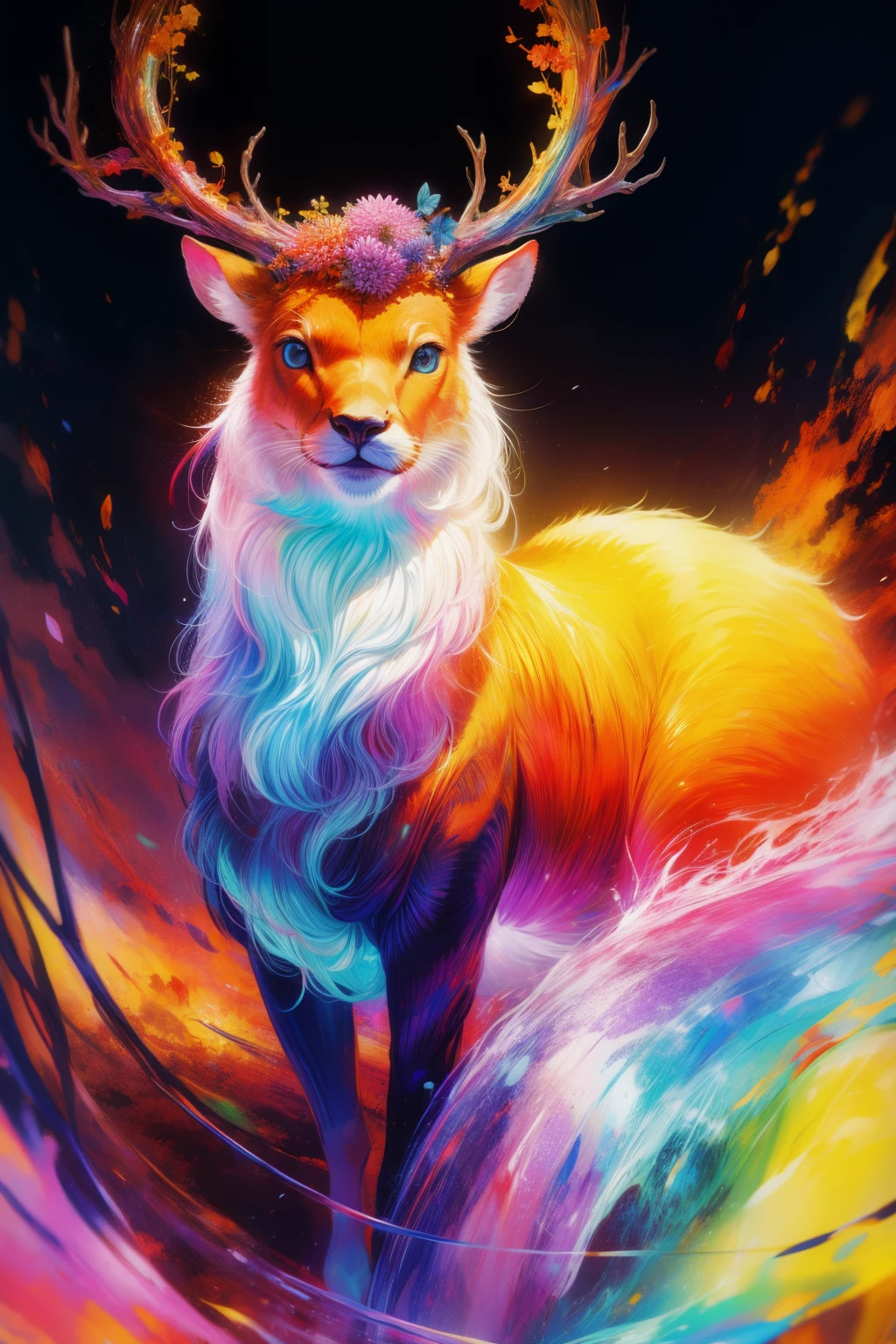 coil，Colorful colors，God's deer