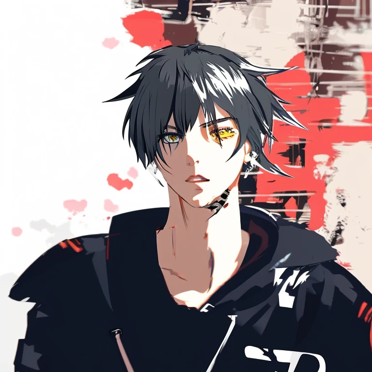 2D Anime Style、punk fashion、Background removal