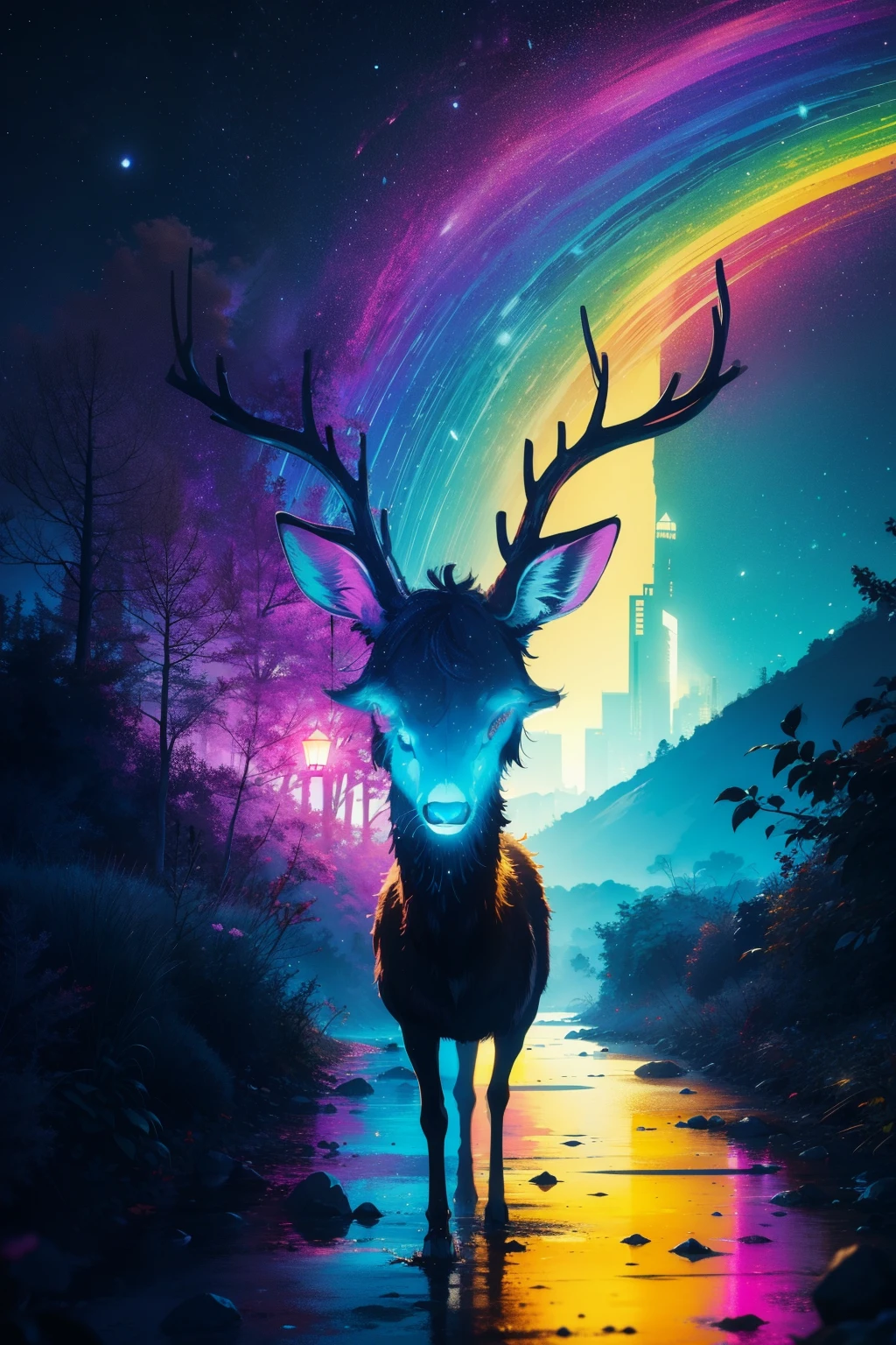 coil，Colorful colors，God's deer