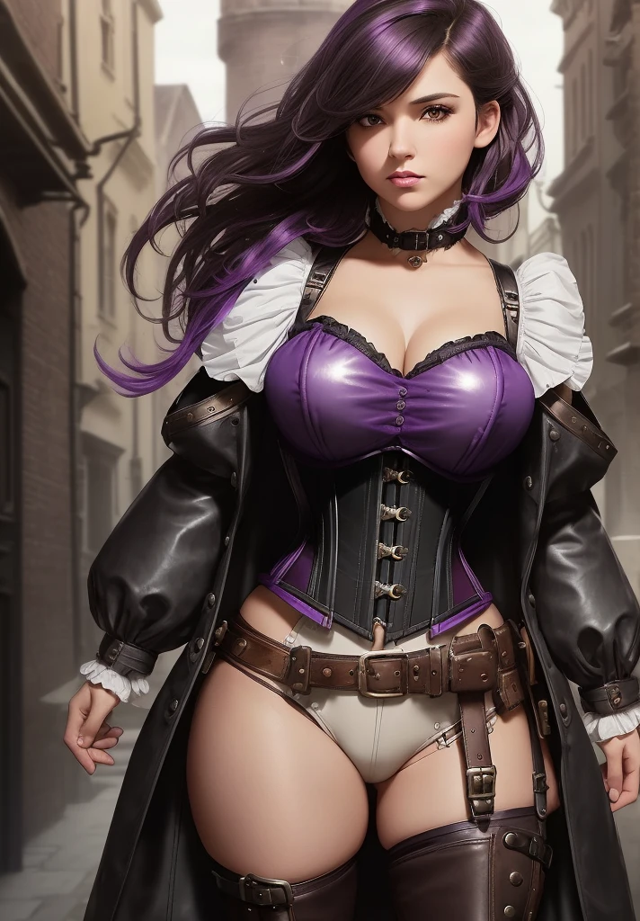Beautiful Alluring Gothic Clown female, Fantasy Theme, Bare Skin, Outside Of A Haunted Train Ride, Purple And Black Stripes, Gothic Clown Makeup, Frilly Outfit gloves and long socks, pigtails hairstyle, Barely Clothed, Beautiful D&D Character Portrait, Ominous, Dark Fantasy, Detailed, Digital Art, Extreme Detail, Polished, Beautiful, Hyperdetailed, Intricate, Elaborate, Meticulous, Anime Character, Detailed, Anime Face, Sharp Focus, Unreal Engine, 3d Rendered, Volumetric Lighting, Reflections, Glossy, Digital Illustration, Sensual Pose, Suggestive Pose, Full Body Shot, 💖❤💕💋❣