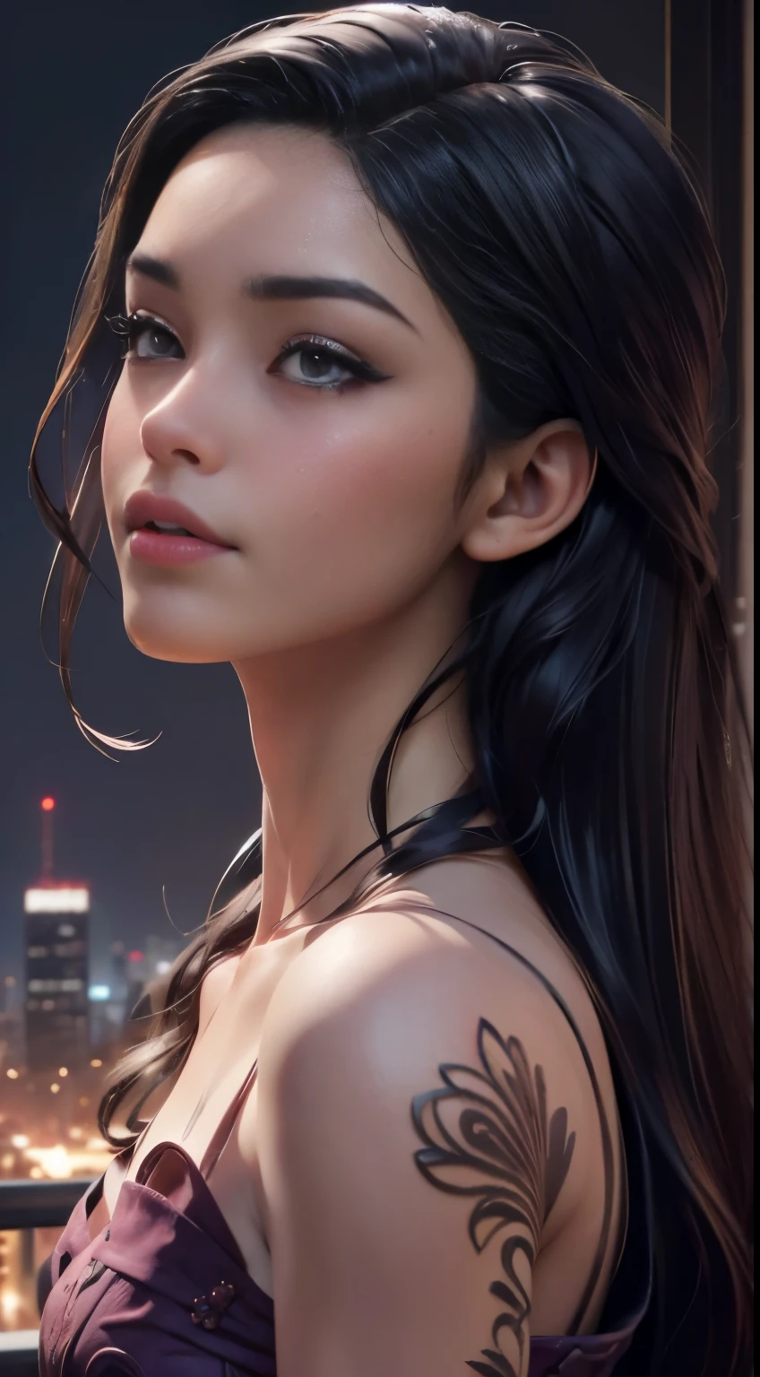 photo of Valkyrae, RAW, beautiful woman, ((portrait)), ((detailed face:1.2)), ((detailed facial feature, detailed skin, clear skin), (perfect proportioned body), (wearing a colorful dress) (high detailed city environment, apartment balcony), (realistic photo, best quality, detailed), (8k wallpaper), (cinematic lighting, dramatic lighting) (sharp focus, intricate)