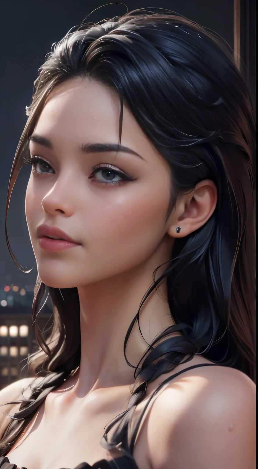 photo of Valkyrae, RAW, beautiful woman, ((portrait)), ((detailed face:1.2)), ((detailed facial feature, detailed skin, clear skin), (perfect proportioned body), (wearing a colorful dress) (high detailed city environment, apartment balcony), (realistic photo, best quality, detailed), (8k wallpaper), (cinematic lighting, dramatic lighting) (sharp focus, intricate)