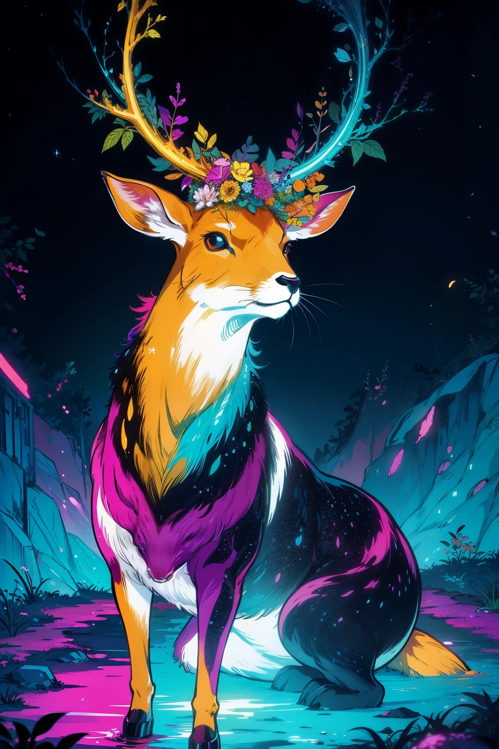 coil，Colorful colors，God's deer