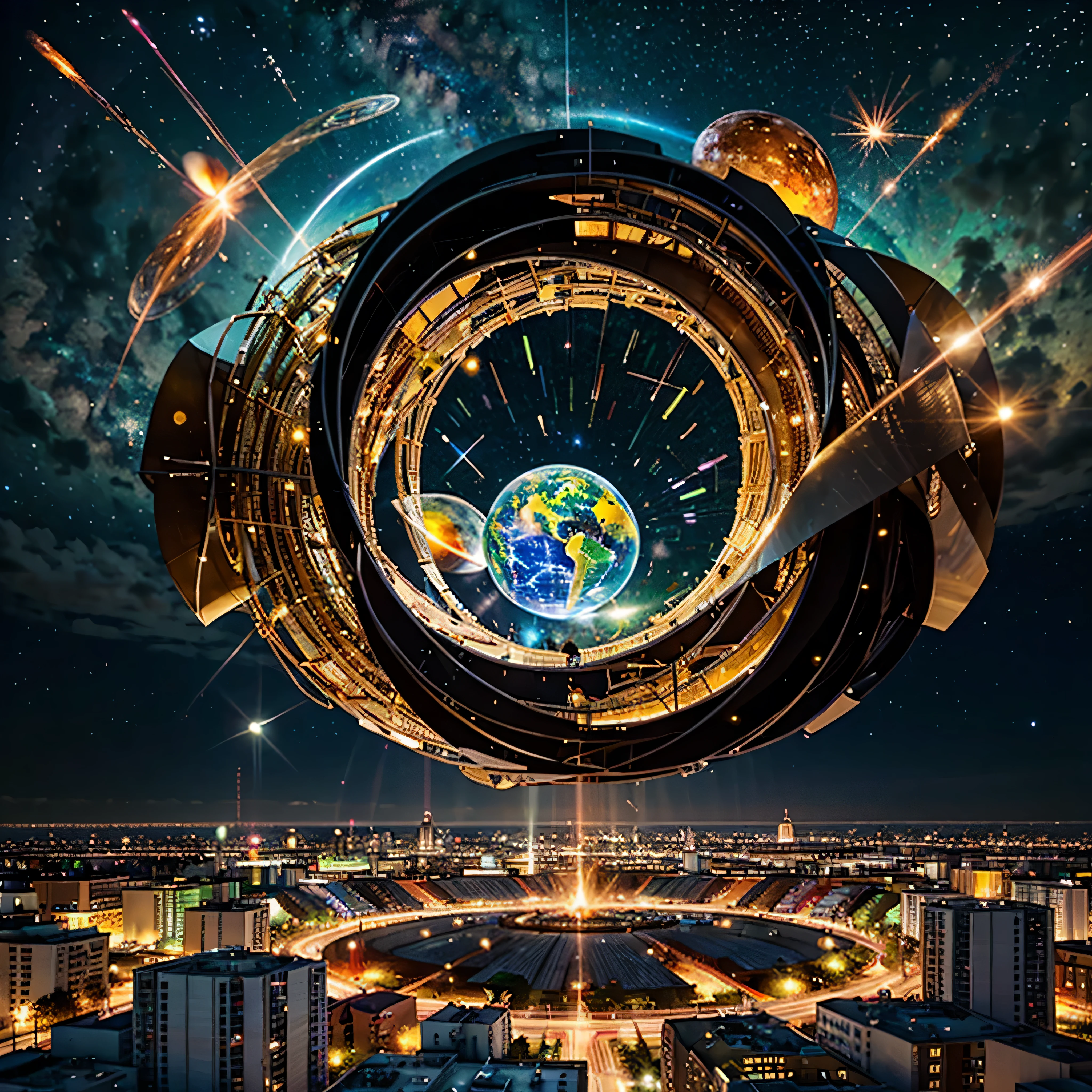 Astronaut:1.4 FistView From the atom to the galaxy. The universe is made up of a huge variety of objects, from the smallest atom to the largest galaxies. Atoms are the basic units of matter. They are composed of a central nucleus, which contains protons and neutrons, surrounded by electrons orbiting around it. Atoms combine to form molecules and compounds, which are the basis of chemistry and life. The molecules, in turn, combine to form cells, which are the basic units of life. Cells organize themselves into tissues, organs, and systems, forming the human body and that of other animals and plants. In addition, there are other subatomic particles, such as quarks and leptons, that are studied in particle physics. As we move away from the subatomic world, we encounter the planets and stars. Our solar is made up of the Sun, planets, asteroids, comets, and other objects. Stars, in turn, cluster into galaxies, which are huge structures containing billions of stars, as well as nebulae, star clusters, and black holes. The entire universe is filled with galaxies that cluster into superclusters and form a vast cosmic web. And there's still so much more to discover and explore beyond what we know to date masterpiece meticulously intricate ultra_high-details extreme improved ultra_high-quality ultra_high-res ultra_photo-realistic optimal ultra_sharpness perfection accurate volumetric Lightning contrast global illumination cgi vfx sfx reflex Octane_rendered ultra_high-def UHD XT3 DSLR HDR romm rgb pbr 3dcg fxaa blu-ray vivid colors-coded anti-aliasing fkaa txaa rtx ssao opengl-shaders glsl-shaders post-processing post-production cell-shading tone-mapping ❤luminescence Heart glow hearth Crystalline earth radiant varies multi etc. --v 5.2 --s 1000 --c 20 --q 20