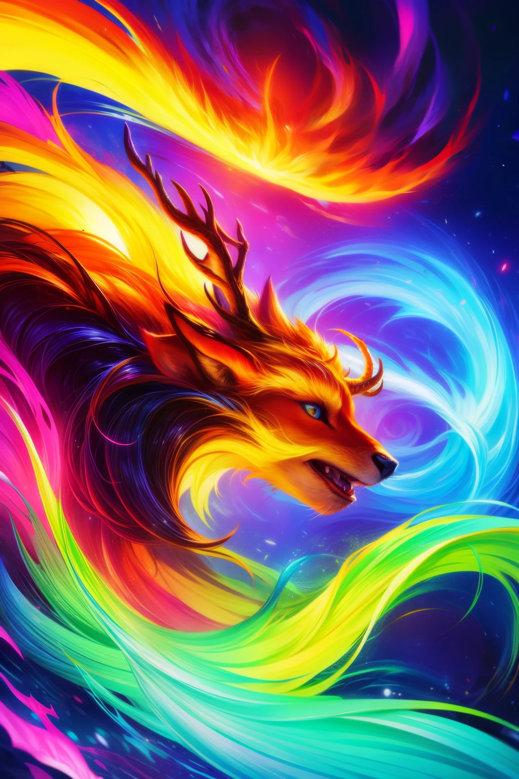 coil，Colorful colors，God's deer