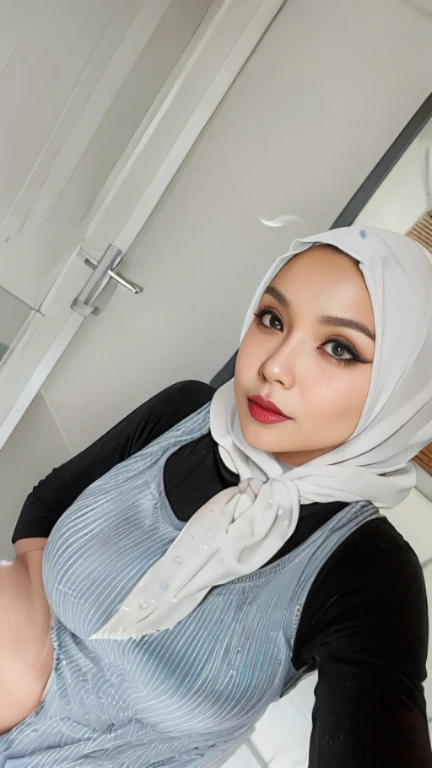 1 malay mature woman, 25 years old, ultra giant breasts : 5.5, realistic, : 27.9, completely naked, lots of sperm all over her body.