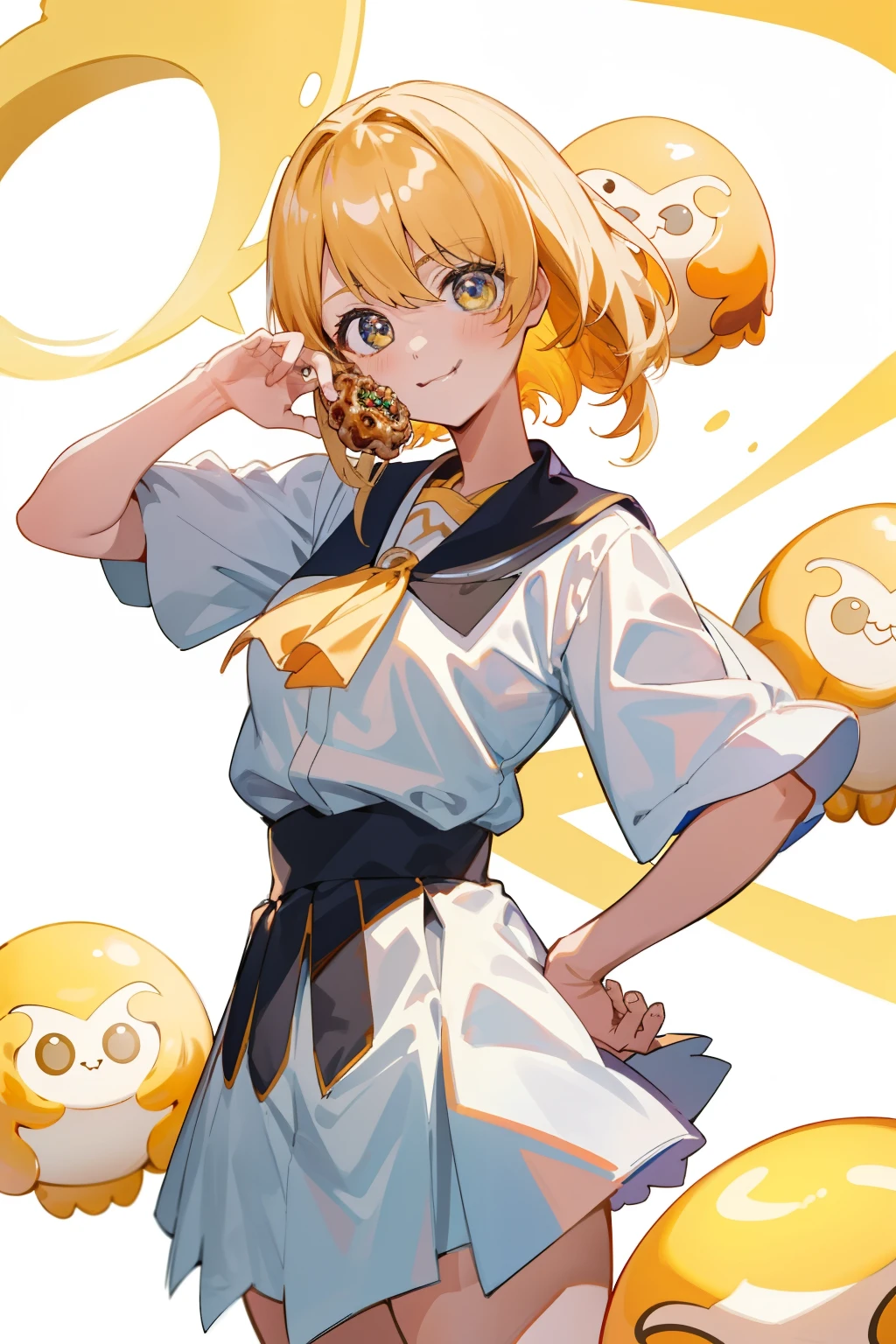 African child Garigari-kun eats