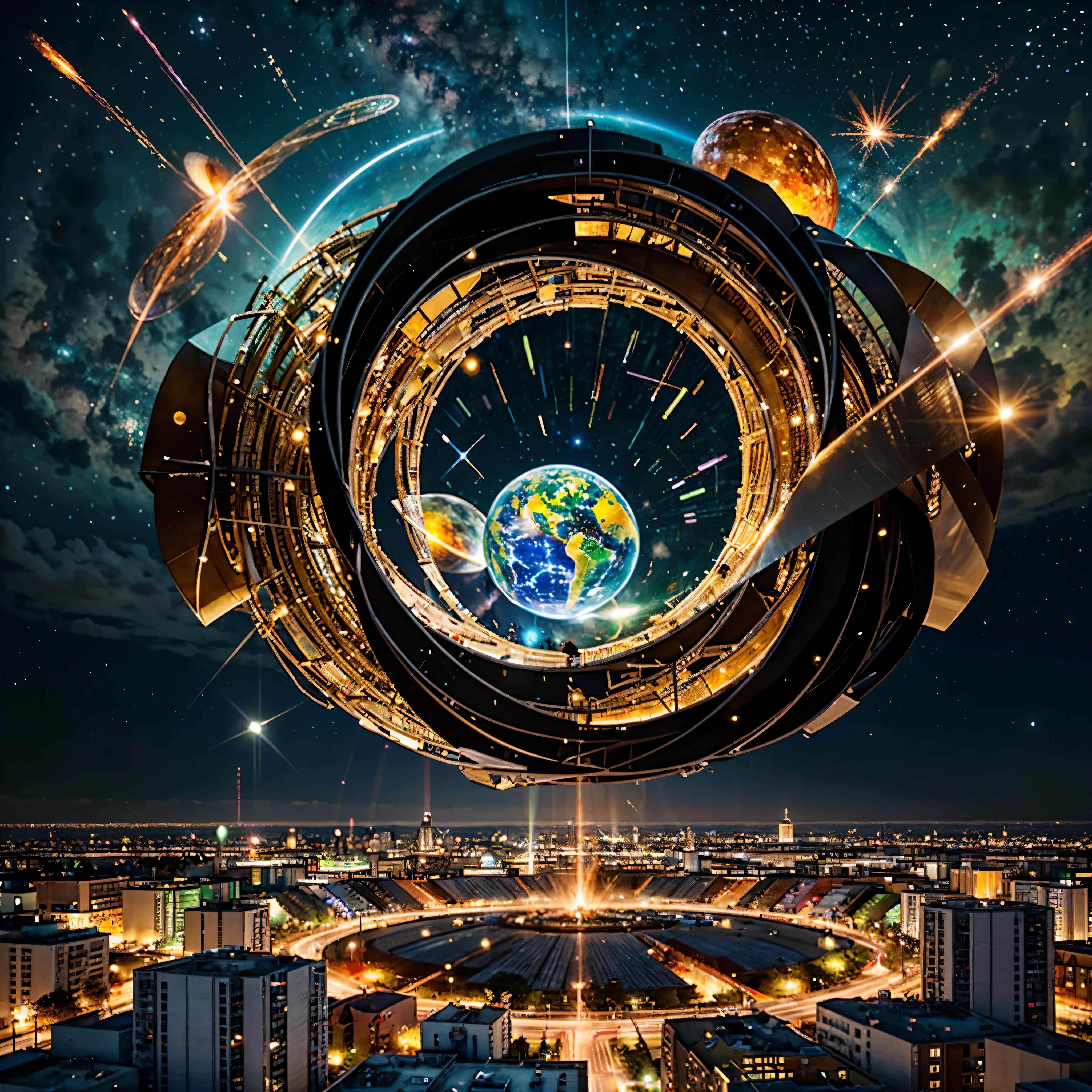 Astronaut:1.4 FistView From the atom to the galaxy. The universe is made up of a huge variety of objects, from the smallest atom to the largest galaxies. Atoms are the basic units of matter. They are composed of a central nucleus, which contains protons and neutrons, surrounded by electrons orbiting around it. Atoms combine to form molecules and compounds, which are the basis of chemistry and life. The molecules, in turn, combine to form cells, which are the basic units of life. Cells organize themselves into tissues, organs, and systems, forming the human body and that of other animals and plants. In addition, there are other subatomic particles, such as quarks and leptons, that are studied in particle physics. As we move away from the subatomic world, we encounter the planets and stars. Our solar is made up of the Sun, planets, asteroids, comets, and other objects. Stars, in turn, cluster into galaxies, which are huge structures containing billions of stars, as well as nebulae, star clusters, and black holes. The entire universe is filled with galaxies that cluster into superclusters and form a vast cosmic web. And there's still so much more to discover and explore beyond what we know to date masterpiece meticulously intricate ultra_high-details extreme improved ultra_high-quality ultra_high-res ultra_photo-realistic optimal ultra_sharpness perfection accurate volumetric Lightning contrast global illumination cgi vfx sfx reflex Octane_rendered ultra_high-def UHD XT3 DSLR HDR romm rgb pbr 3dcg fxaa blu-ray vivid colors-coded anti-aliasing fkaa txaa rtx ssao opengl-shaders glsl-shaders post-processing post-production cell-shading tone-mapping ❤luminescence Heart glow hearth Crystalline earth radiant varies multi etc. --v 5.2 --s 1000 --c 20 --q 20