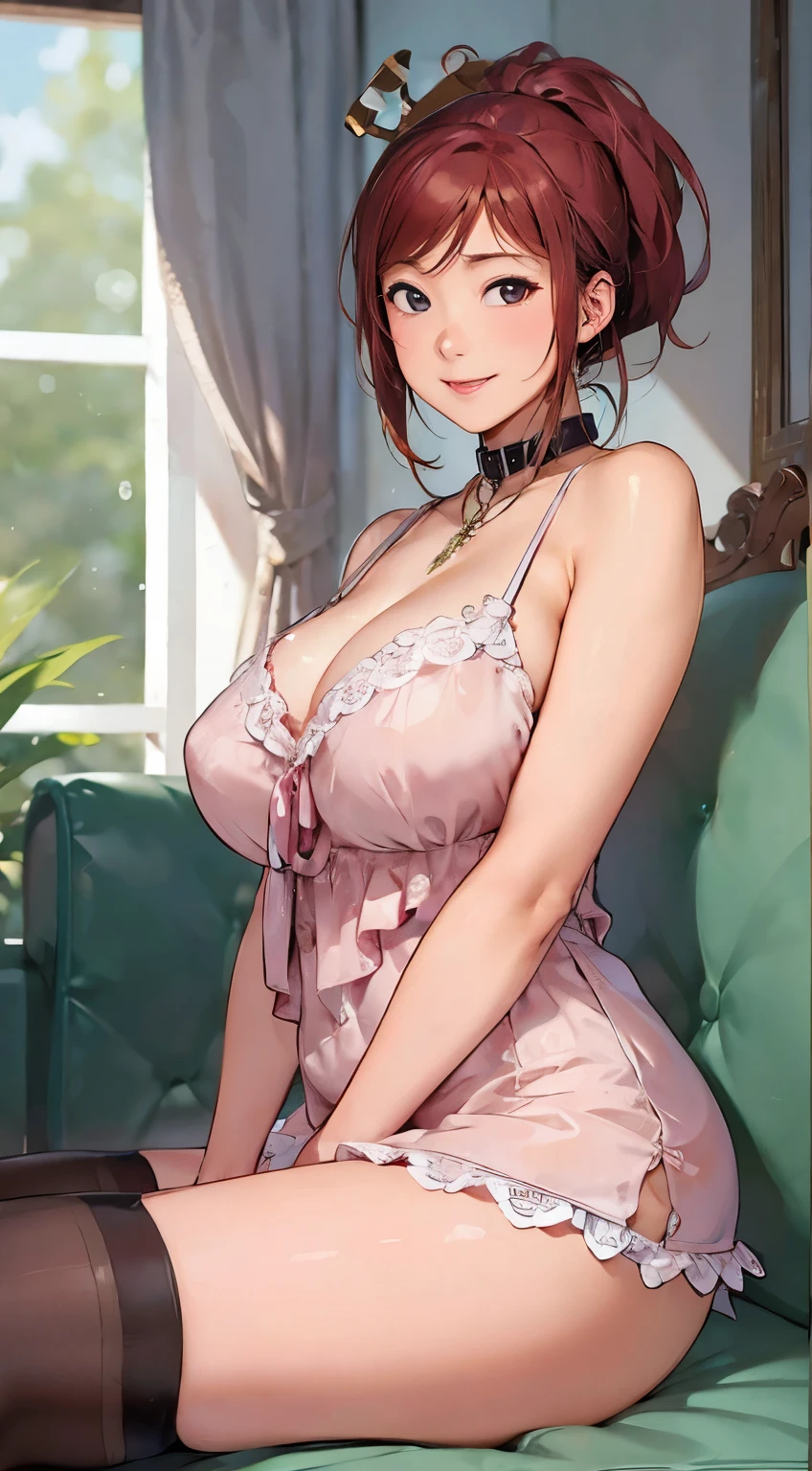 Sexy, big breast, beautiful, smile