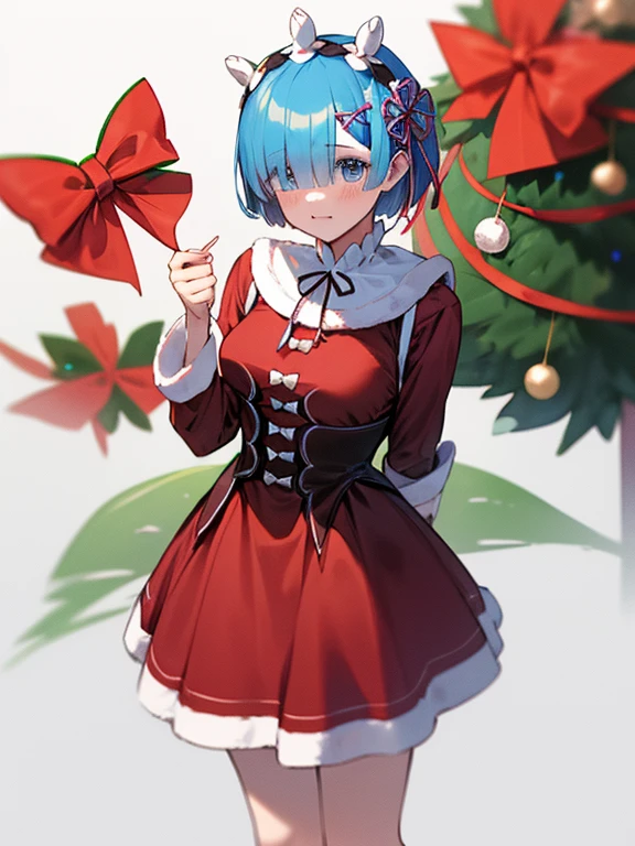 Re.Zero、Remu、Dressed as Santa、short-cut、