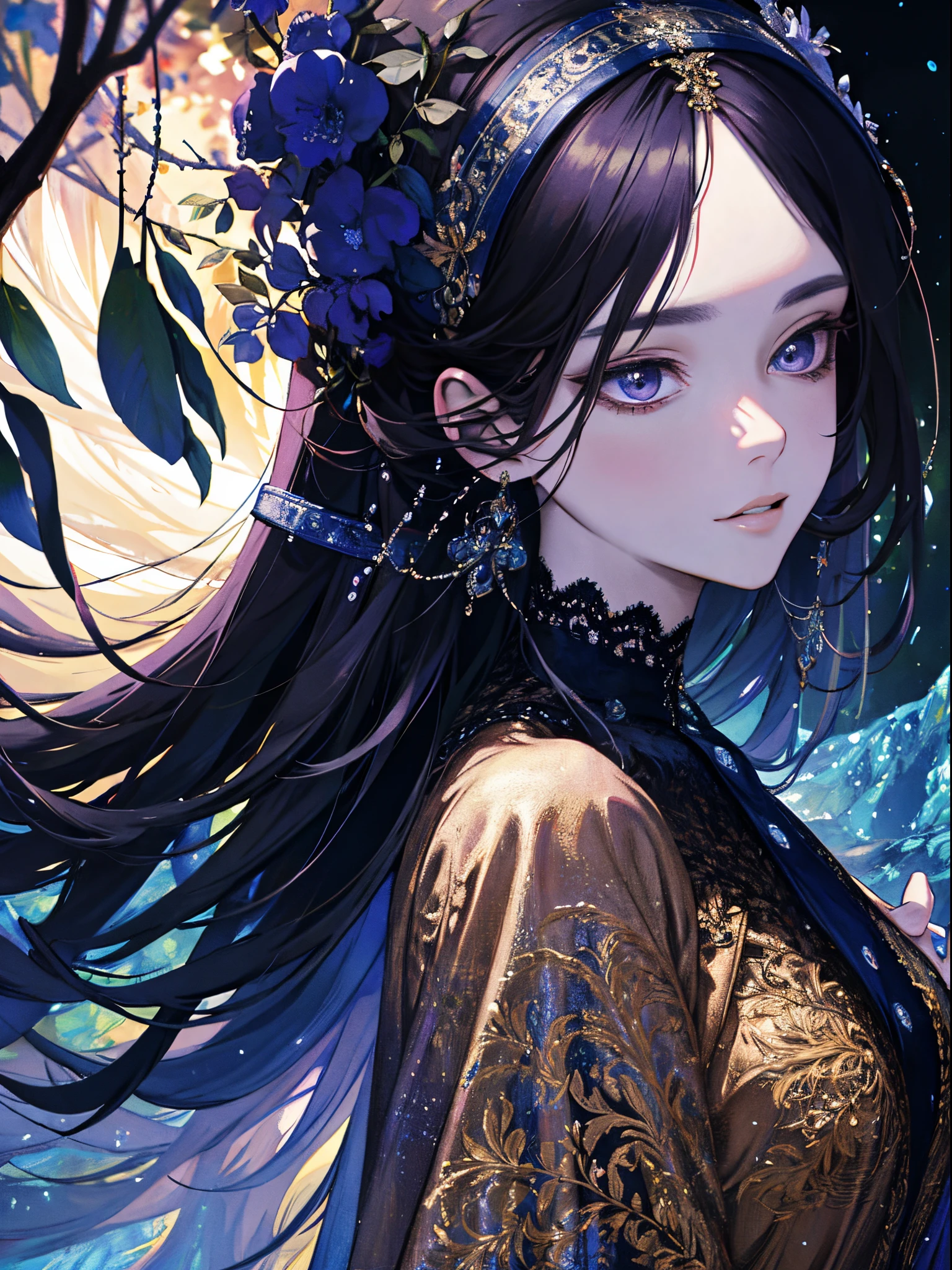 Masterpiece, otherworldly beauty, Surreal, Into the woods, 8K high resolution, smooth, Sharp focus, illustration, 64k, Ultra detailed, ultra-precise detail, bokeh lighting, Intricate, Epic