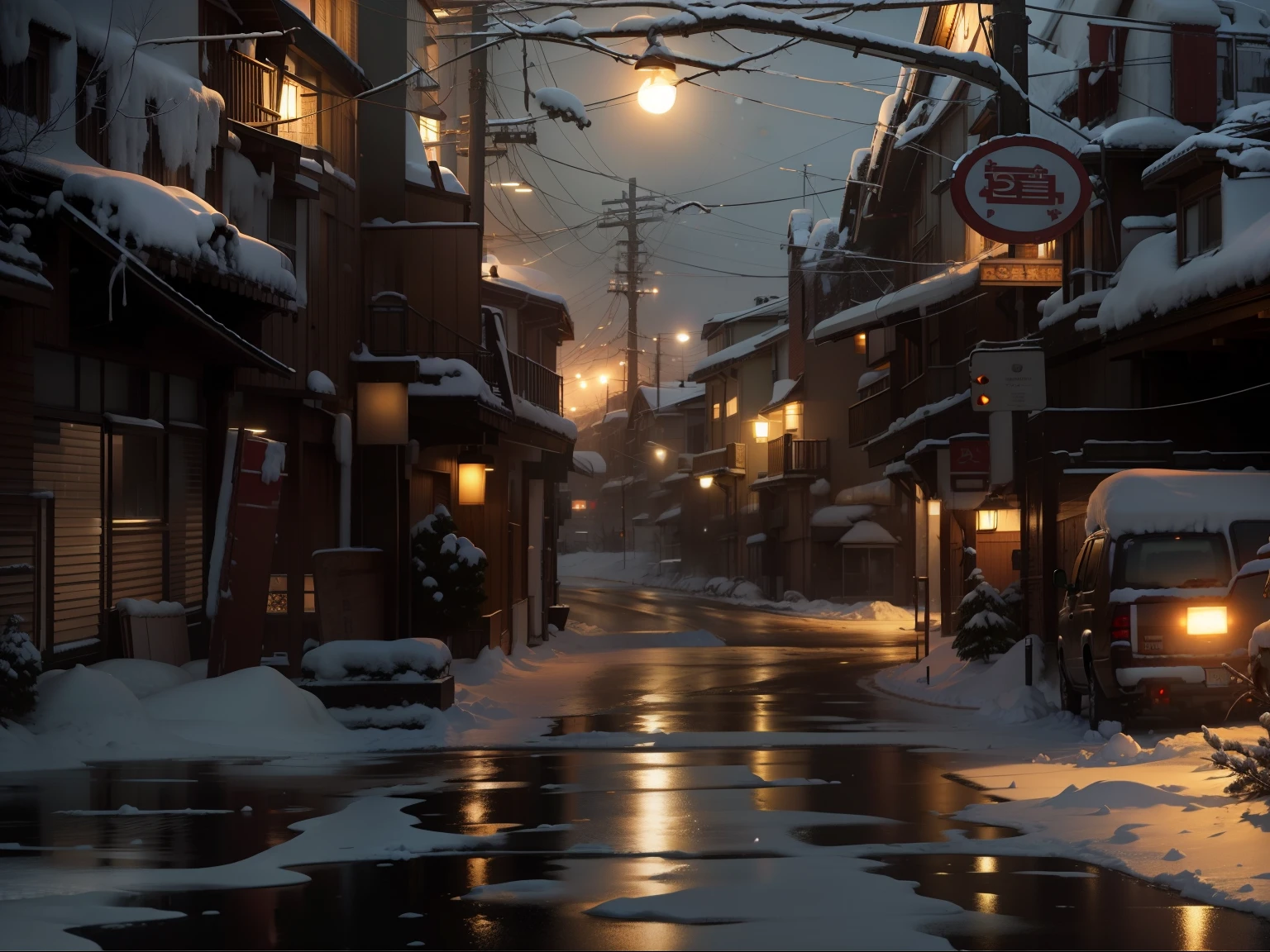 snow and weather,dark weather,Oyuki, Sateen, Idade,The apartment building was covered in wind and snow,The apartment building is frozen,Dangerous,The end of the world,Extreme weather,Realistic scenarios,ultraclear,A lot of detail