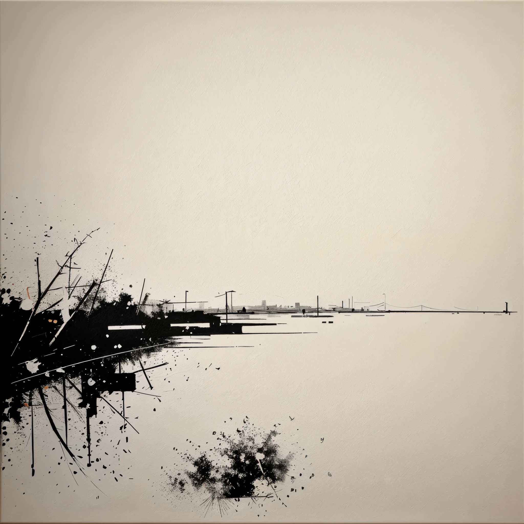Impressionism, abstract, minimalist, line art, painting